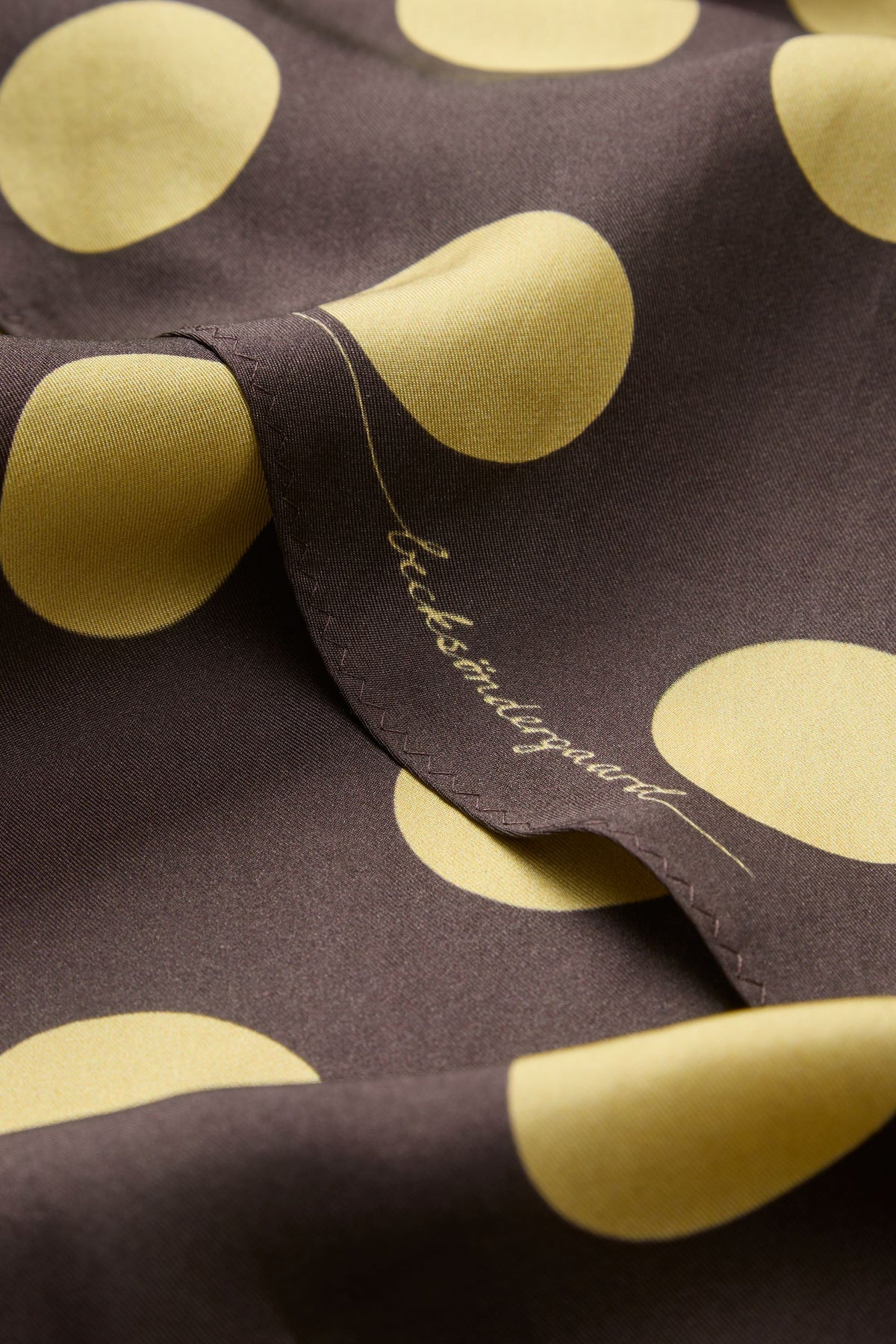 Becksöndergaard, Maxi Polka Triangle Sia Scarf - Hot Fudge Brown, scarves, scarves, scarves, scarves