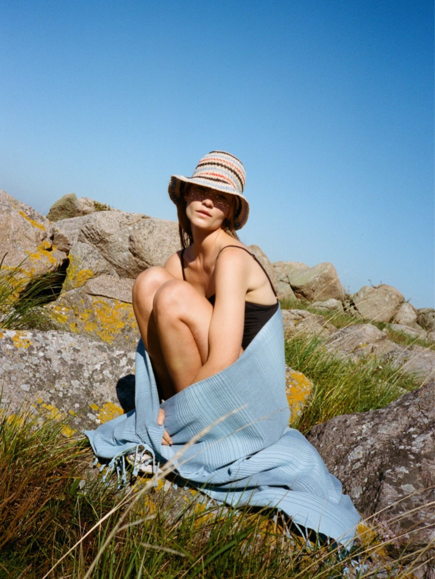 Striped Saverina Straw Hat Clothing Becksöndergaard.dk
