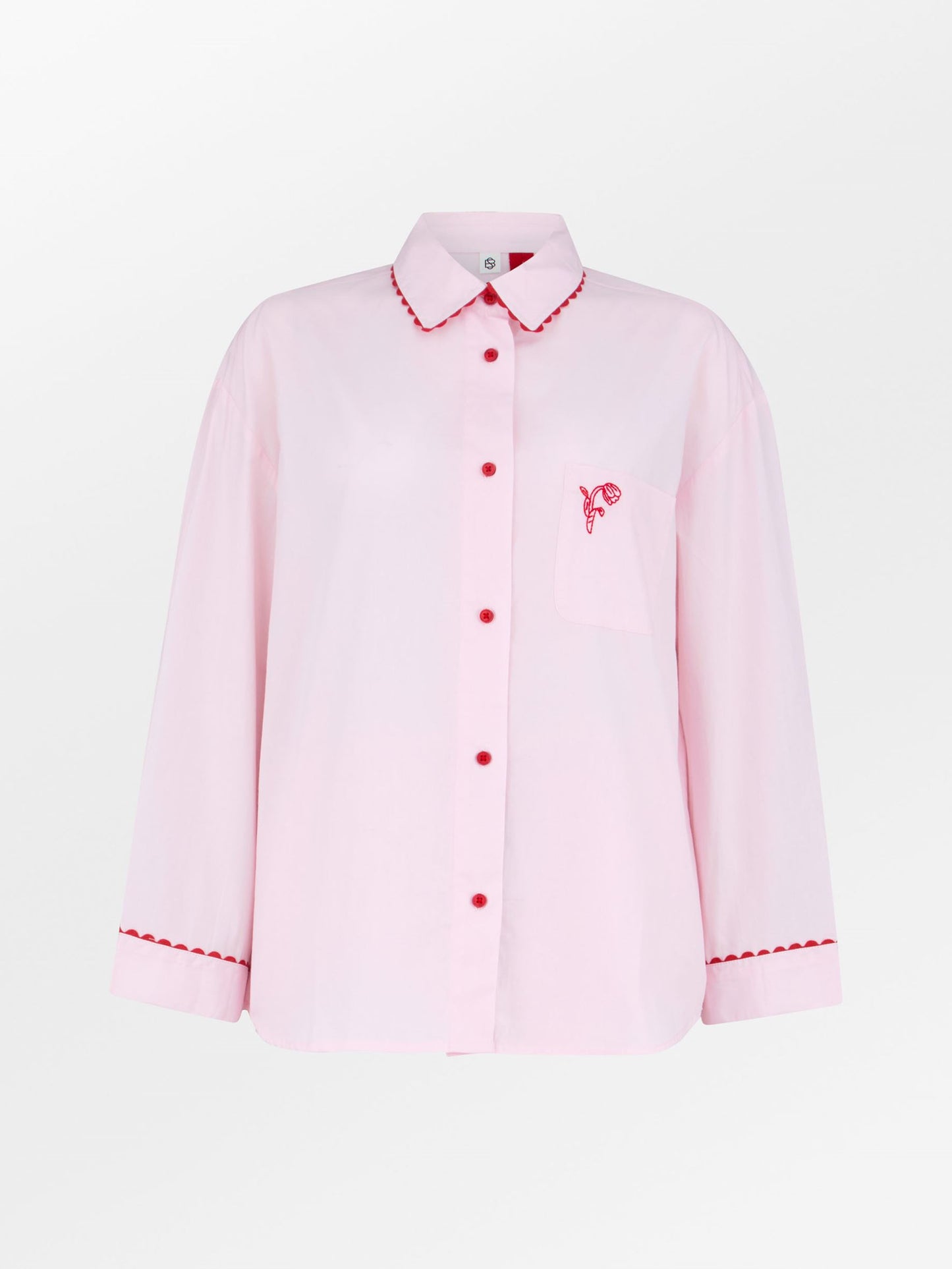 Becksöndergaard, Scallop Pyjamas Shirt - Pale Lilac Pink, homewear, homewear