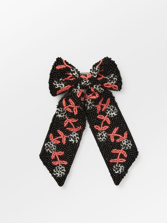 Becksöndergaard, Brombeere Beaded Bow Clip - Black, accessories, accessories, archive, archive, black week, black week