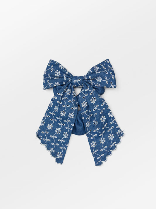 Angela Denim Bow Scrunchie OneSize Becksöndergaard.dk   