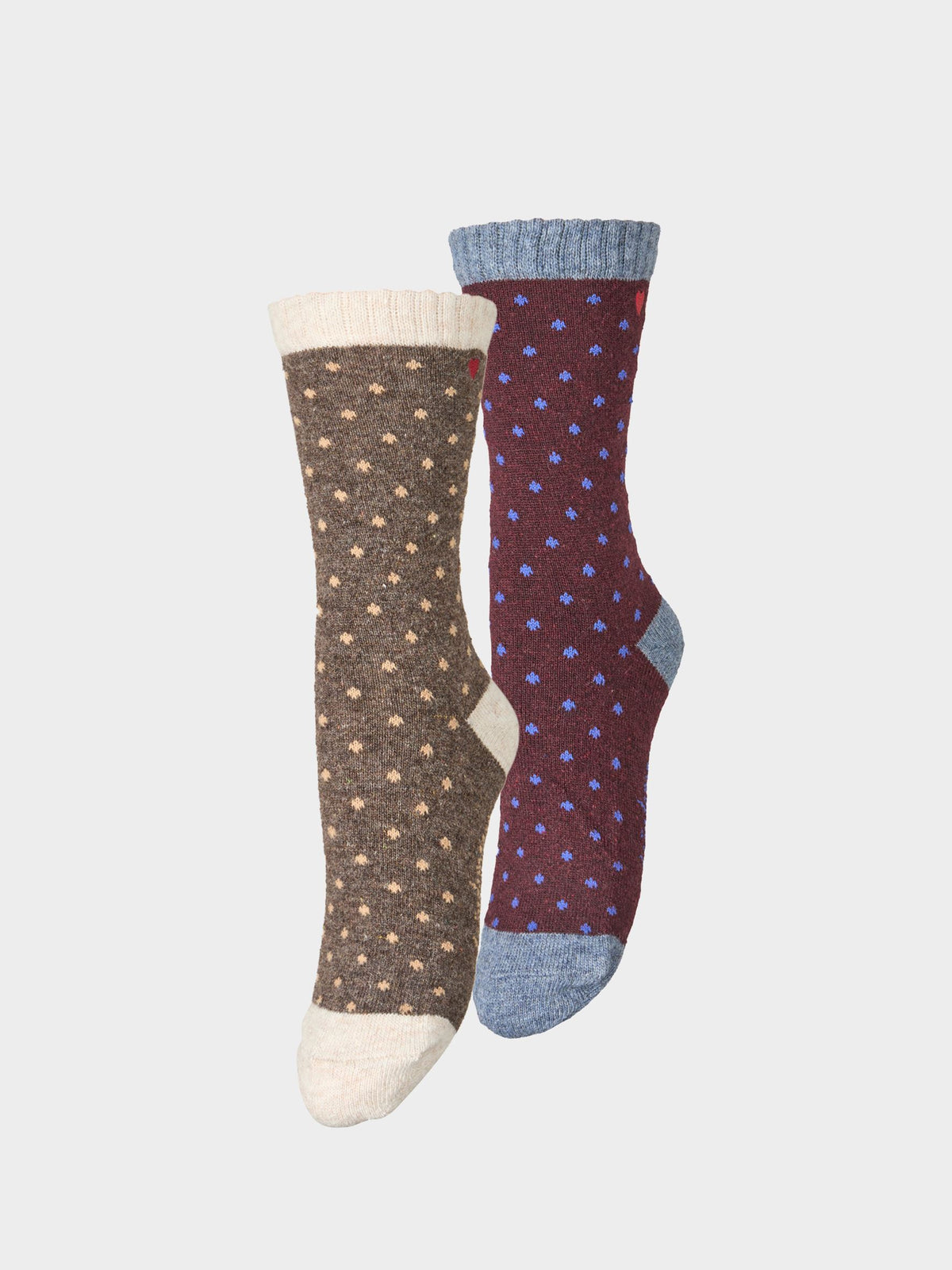 Dotted Wola Sock 2 Pack OneSize Becksöndergaard.dk
