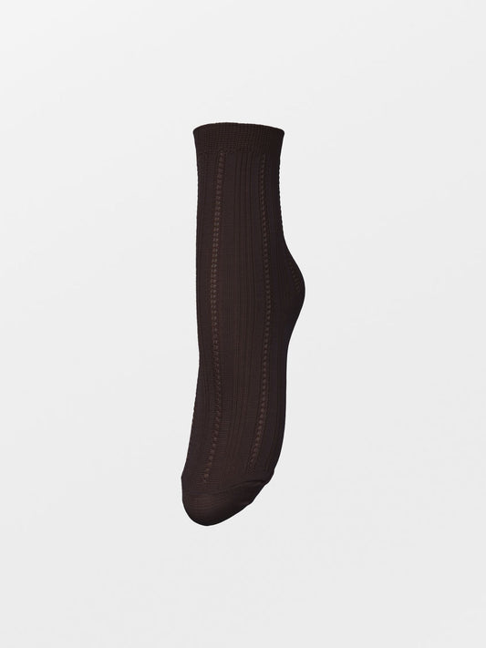 Solid Drake Strømpe - Mørkebrun Socks Becksöndergaard.dk