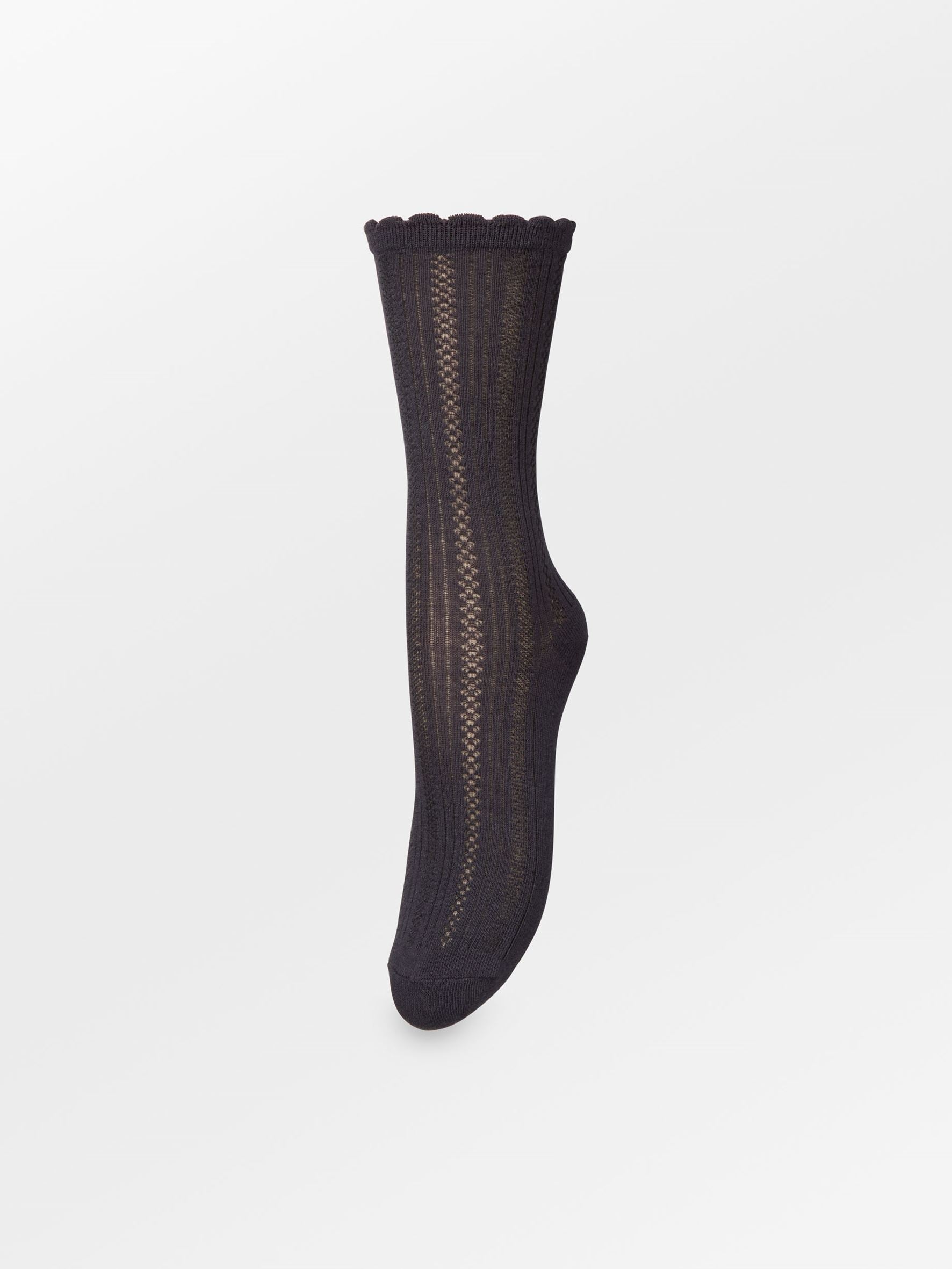 Becksöndergaard, Crochia Cotta Sock - Graystone Blue, socks, sale, sale, socks, black week, black week