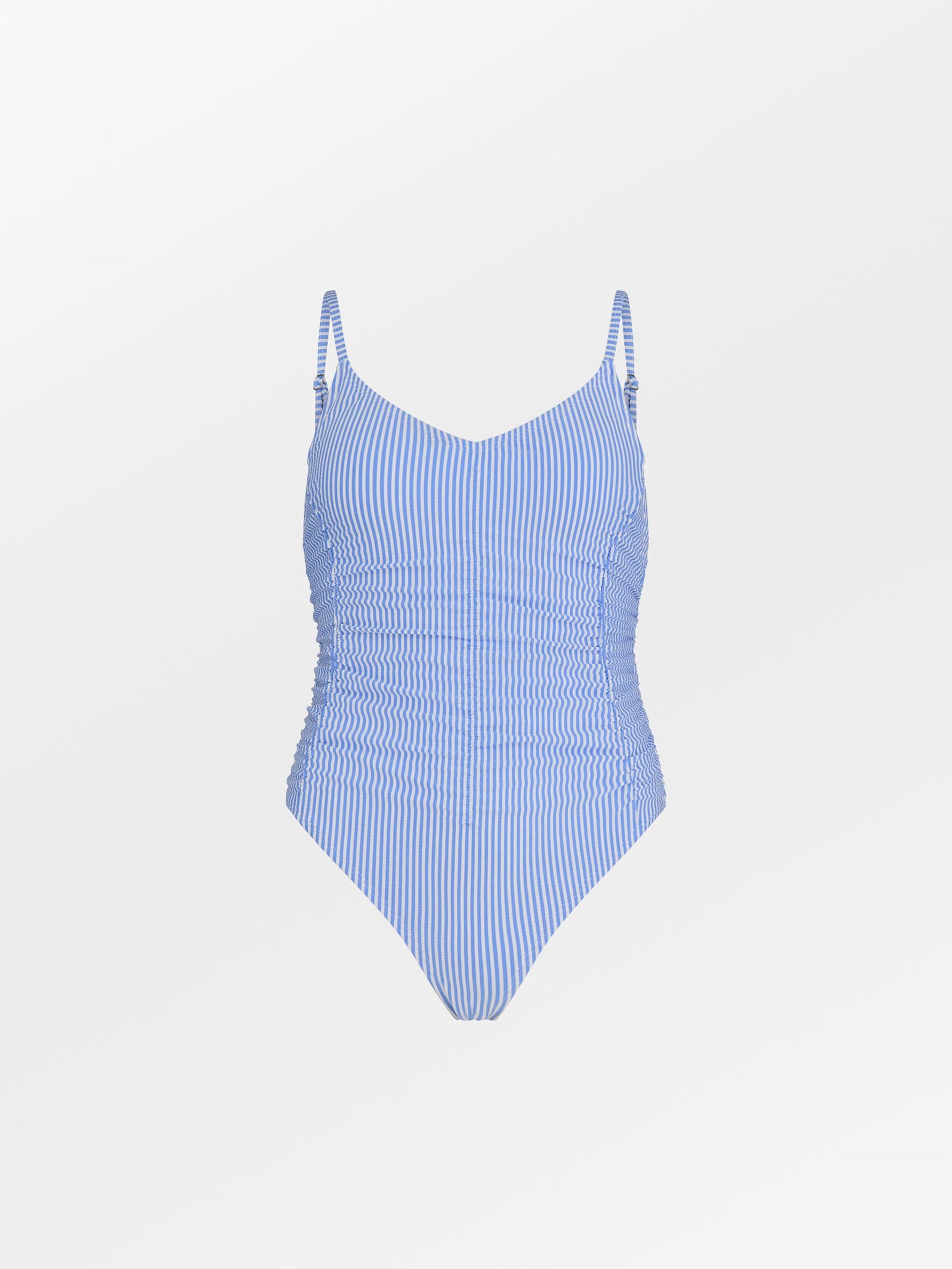 Becksöndergaard, Striba Gathered Bea Swimsuit - Provence Blue , archive, archive, swimwear, swimwear, swimwear