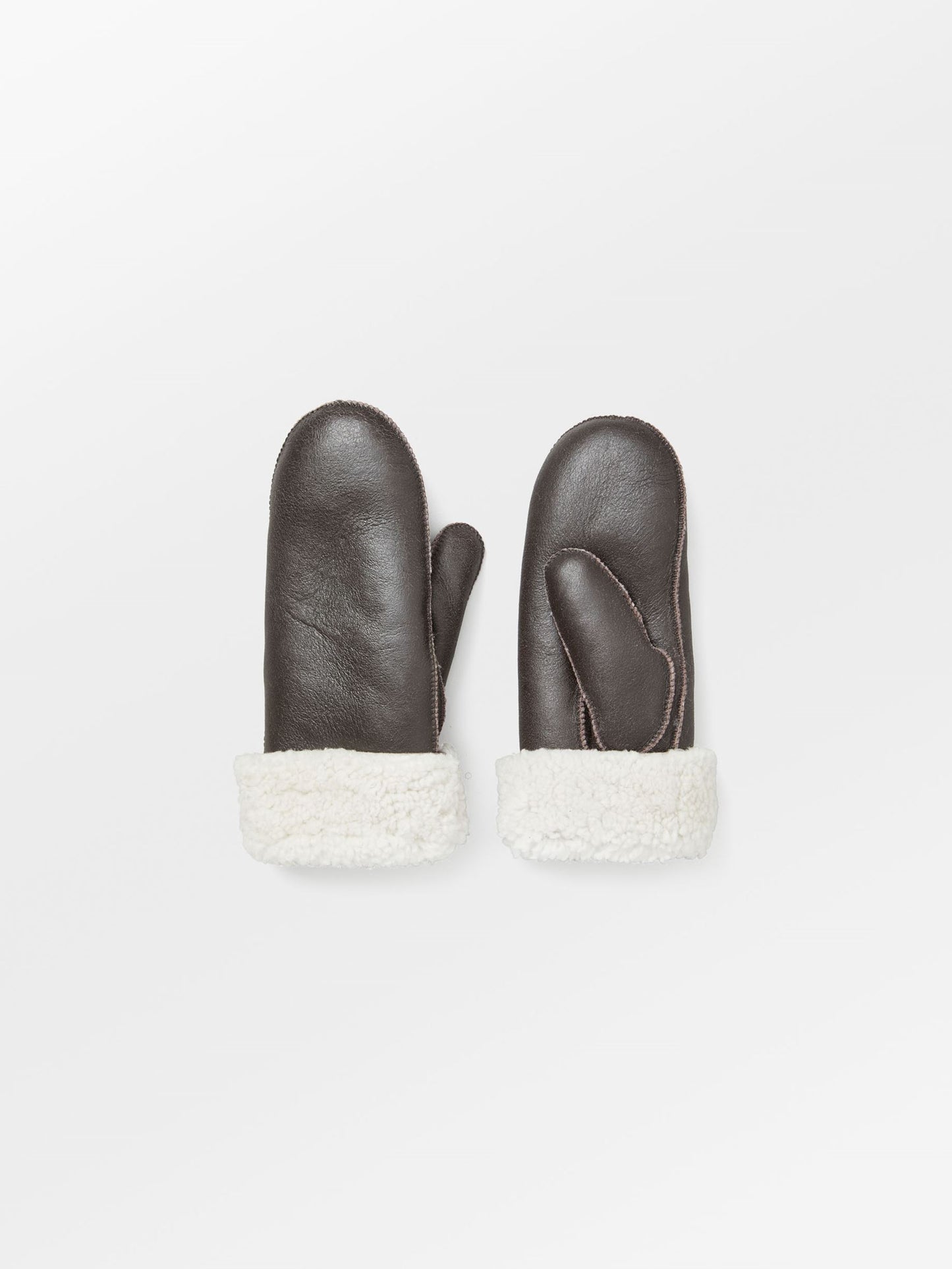 Doa Smooth Shearling Mitten Gloves Becksöndergaard.dk