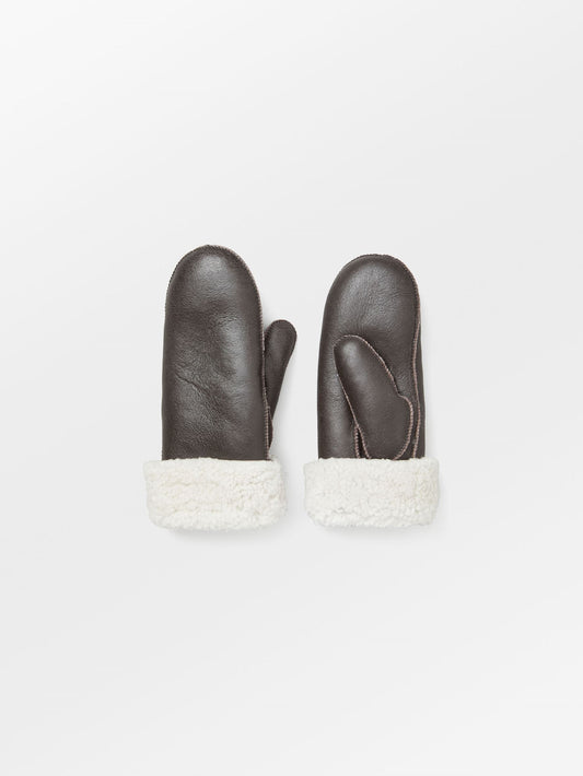 Doa Smooth Shearling Mitten Gloves Becksöndergaard.dk