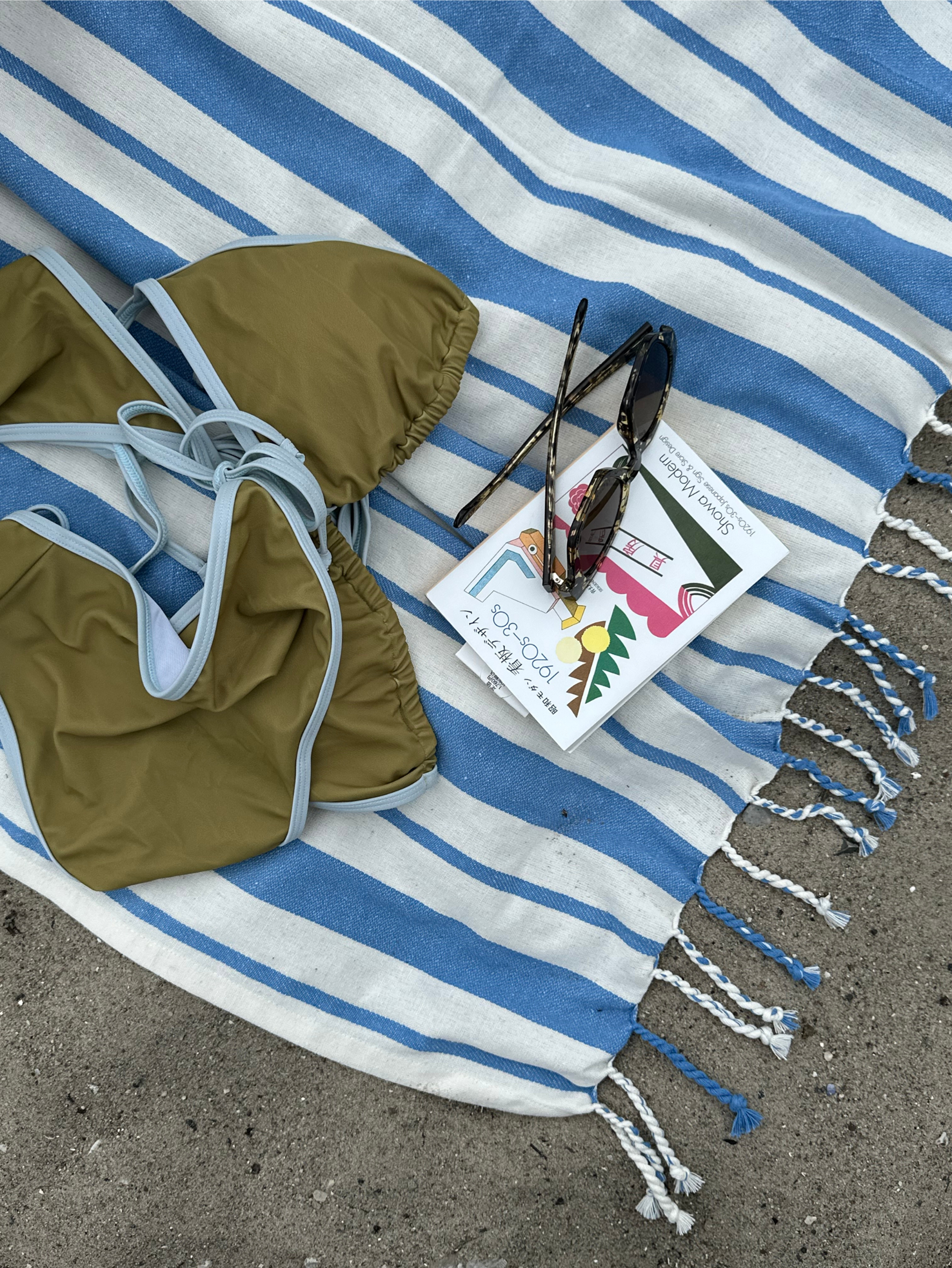 Becksöndergaard, Contrast Bel Bikini Top - Green Moss, swimwear, swimwear, noos, swimwear, black week, black week, noos