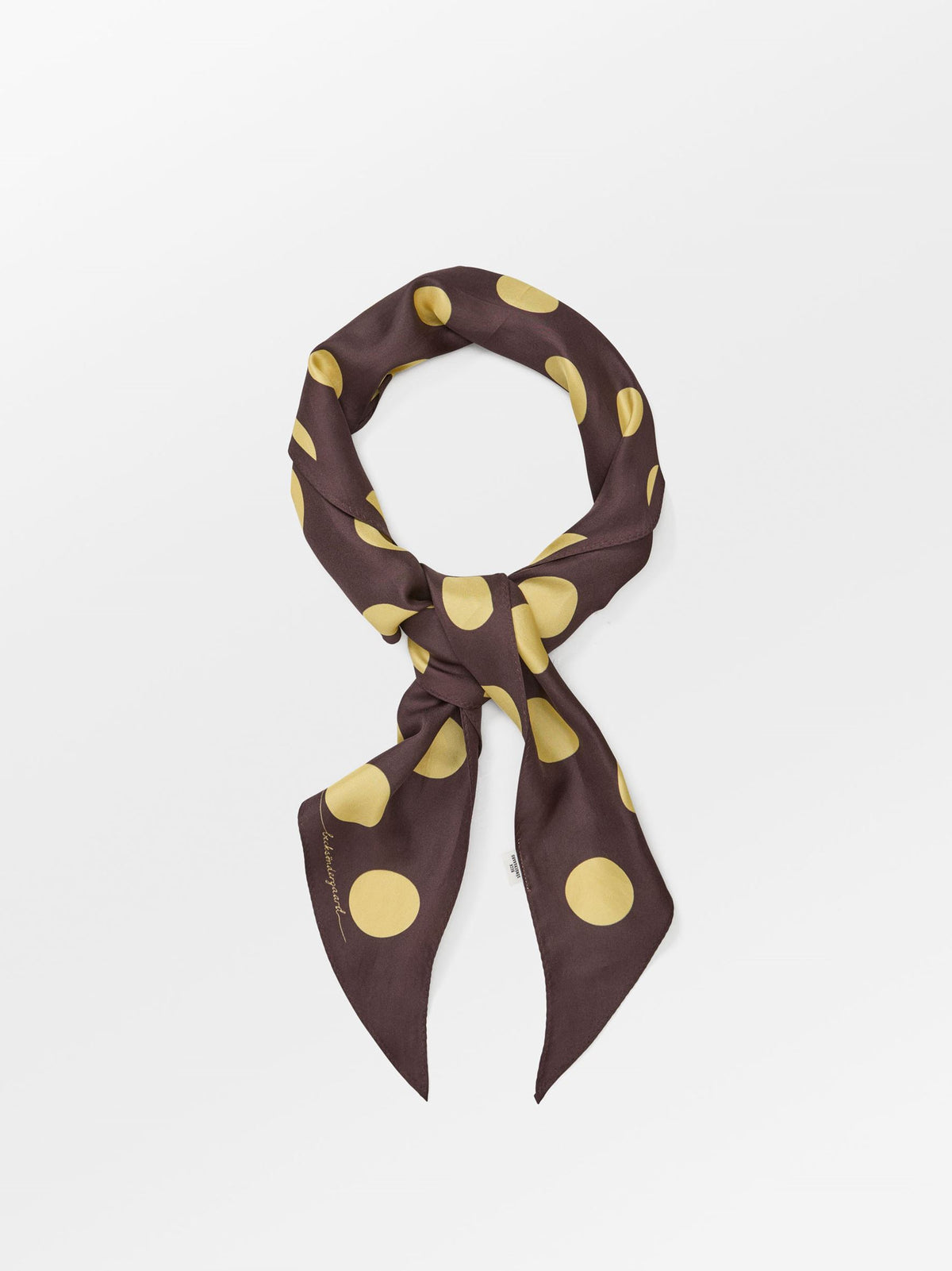 Becksöndergaard, Maxi Polka Triangle Sia Scarf - Hot Fudge Brown, scarves, scarves, scarves, scarves