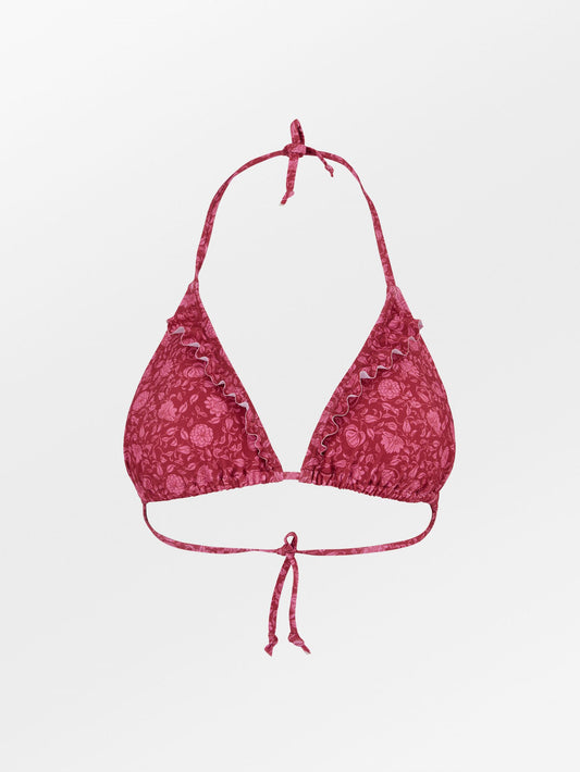 Becksöndergaard, Asflora Bel Frill Bikini Top - Garnet Red, swimwear, swimwear, swimwear, swimwear, swimwear