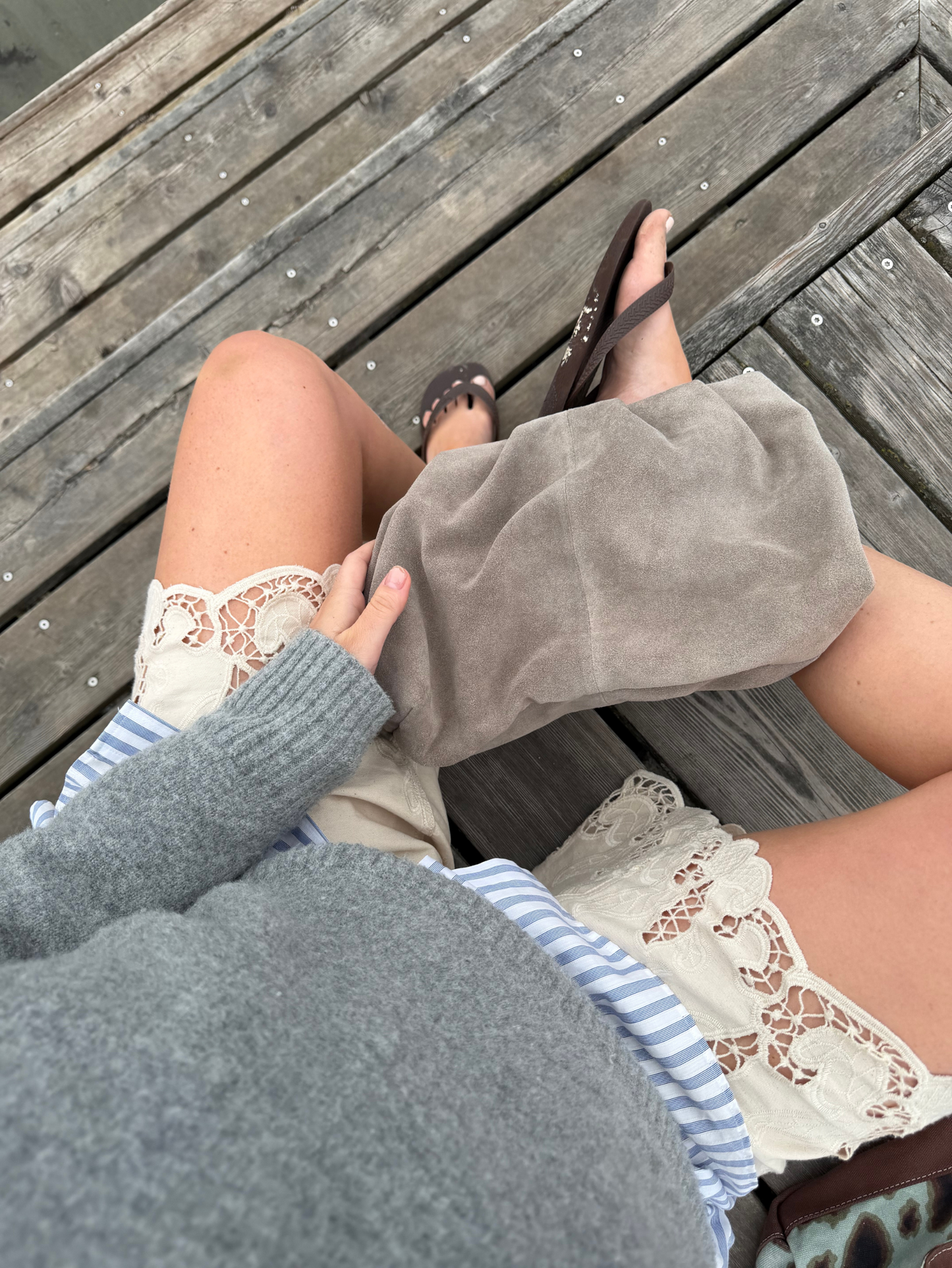 Suede Clutch Bag OneSize Becksöndergaard.dk