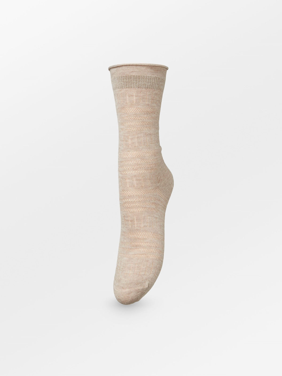 Becksöndergaard, Lucretia Wola Sock - Rerun - Dark Beige Melange, socks, socks, socks