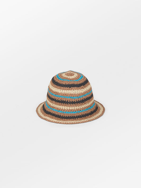 Striped Saverina Straw Hat Clothing Becksöndergaard.dk