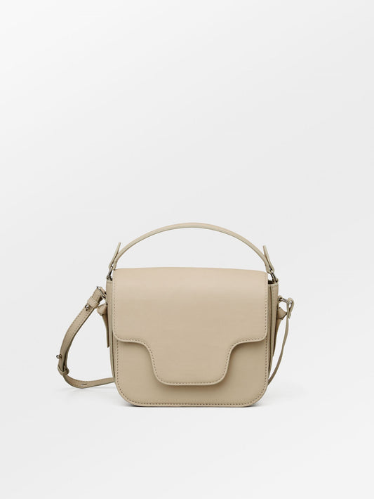 Glossy Iris Læder Crossbody Taske - Beige OneSize Becksöndergaard.dk