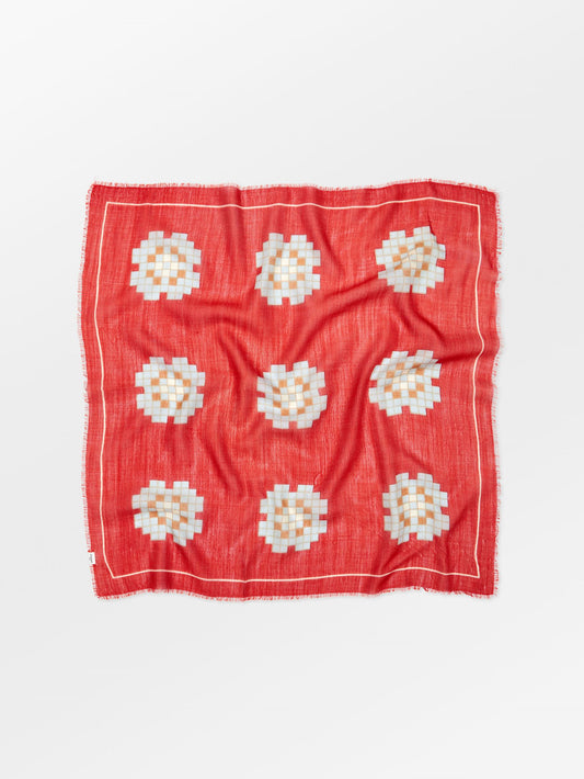 Becksöndergaard, Floratile Siw Scarf - Rooibos Orange, scarves, scarves, scarves, winter accessories, winter accessories
