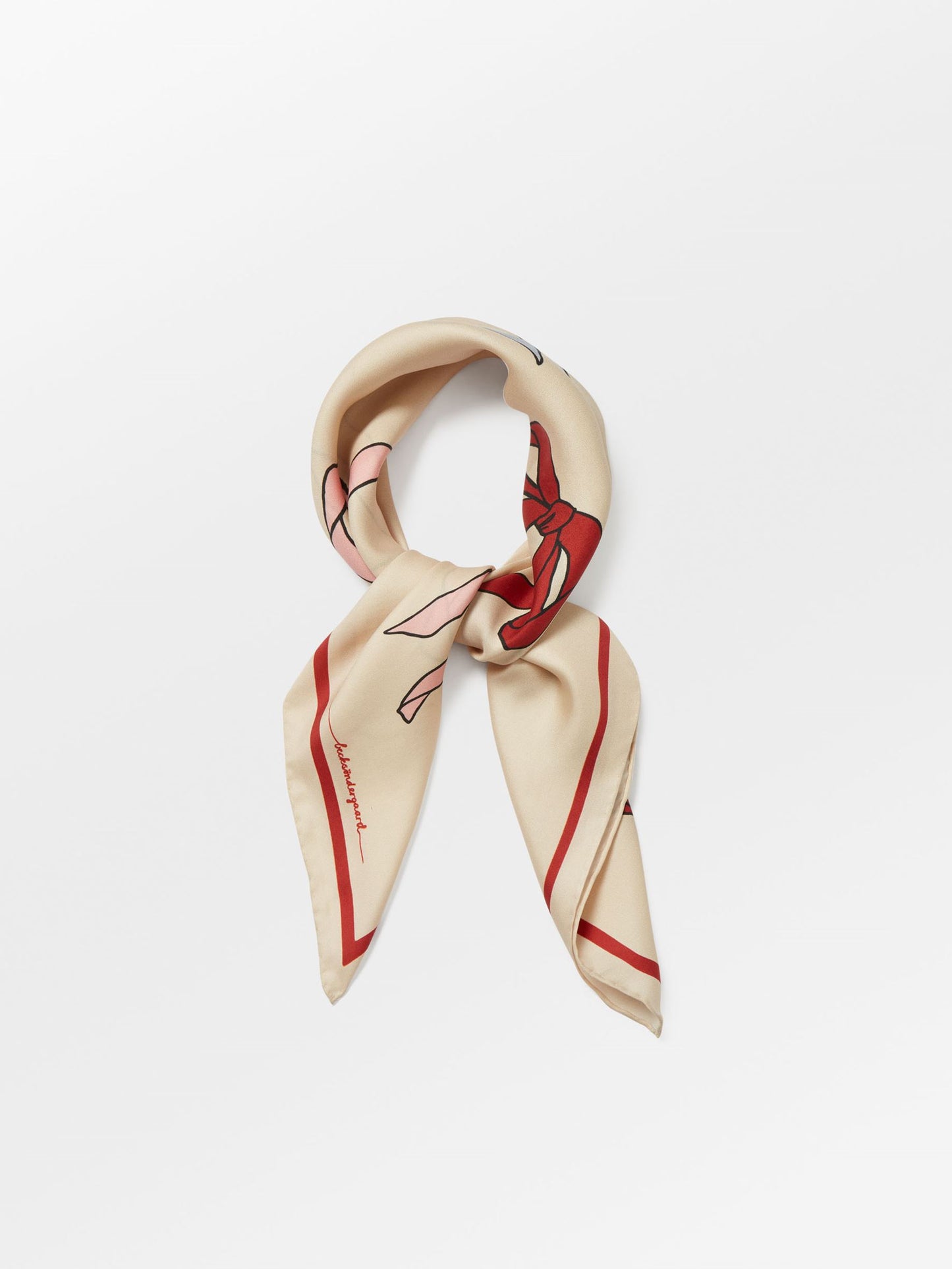 Becksöndergaard, Bow Twill Sia Scarf - Multi Col., scarves, scarves, gifts, sale, sale, gifts, scarves