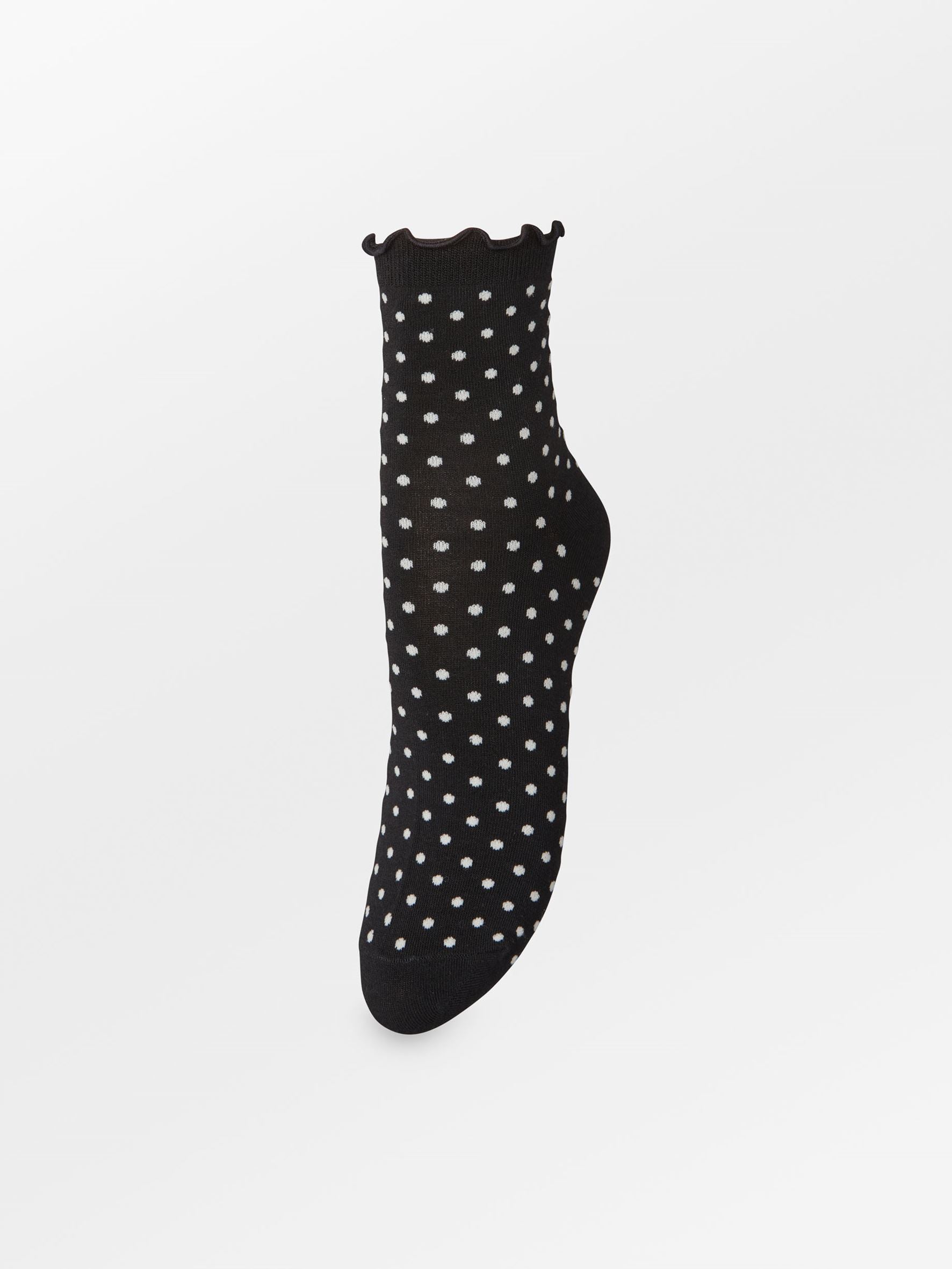 Dotted Frilla Short Sock Socks Becksöndergaard.dk