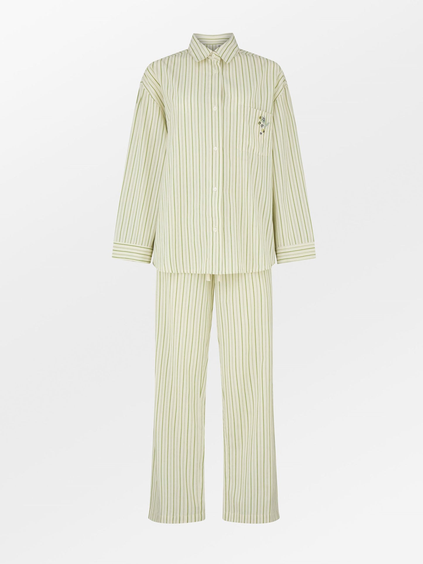 Becksöndergaard, Suri Pyjamas Set - Off White/Green, archive, homewear, homewear, archive, gifts, black week, black week