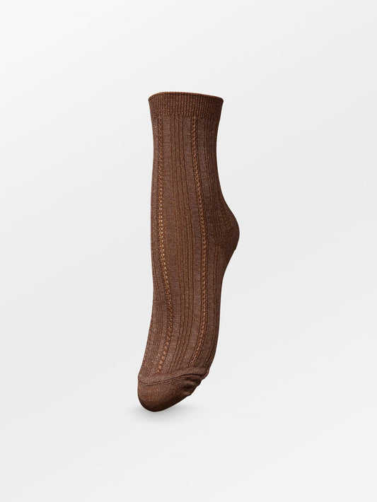 Becksöndergaard, Glitter Drake Sock - Mocha Brown, socks, socks, socks