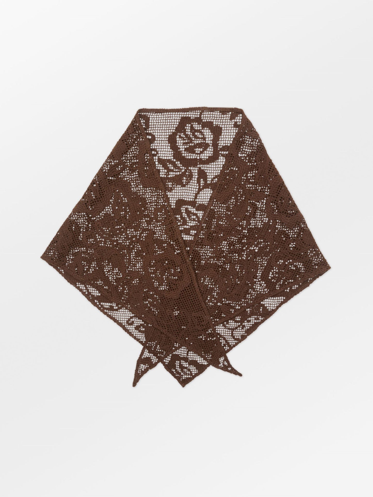 Becksöndergaard, Croflora Triangle Scarf - Hot Fudge Brown, scarves, scarves, scarves, scarves