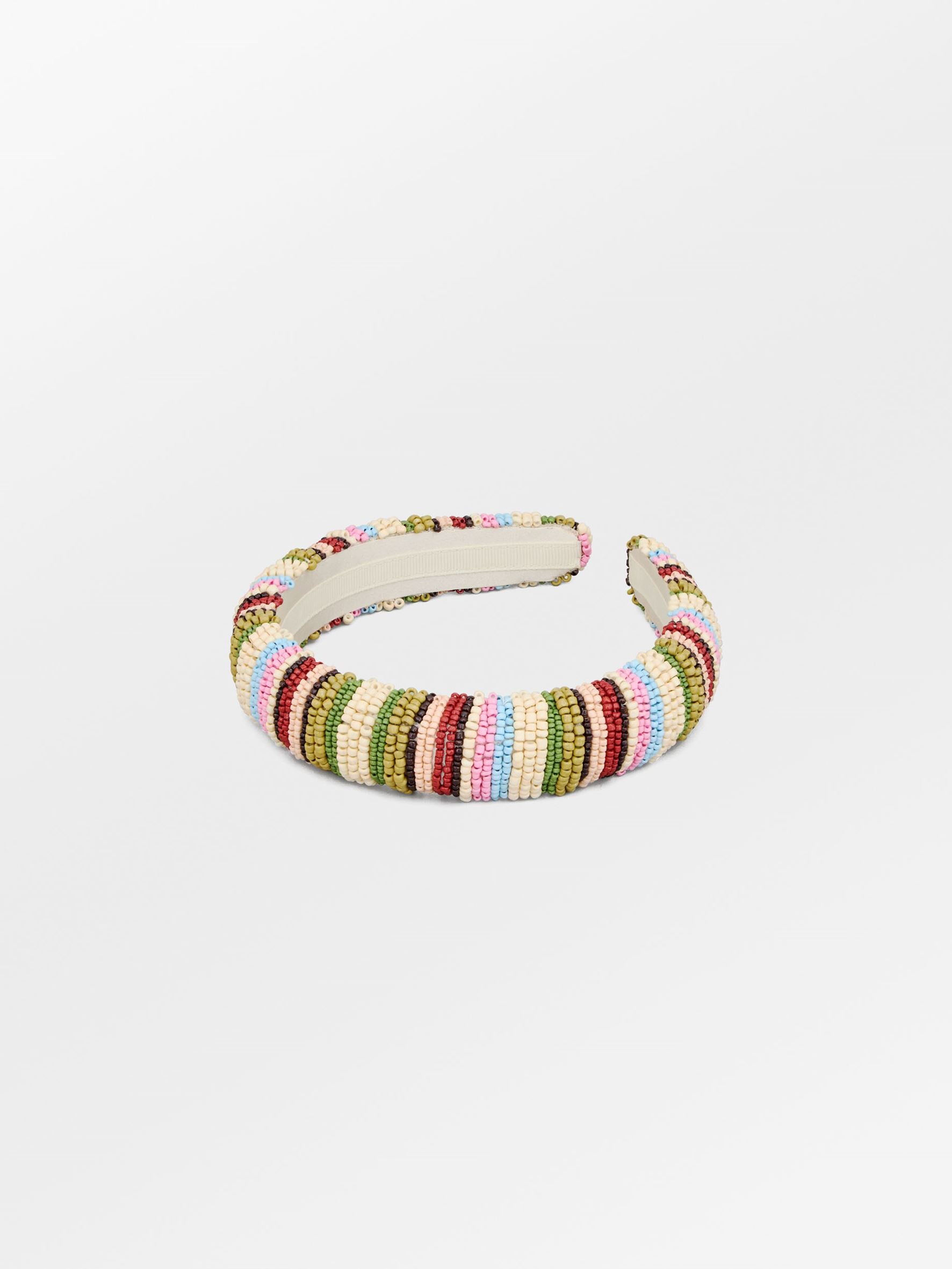 Stripes Midi Beaded Hairbrace OneSize Becksöndergaard.dk