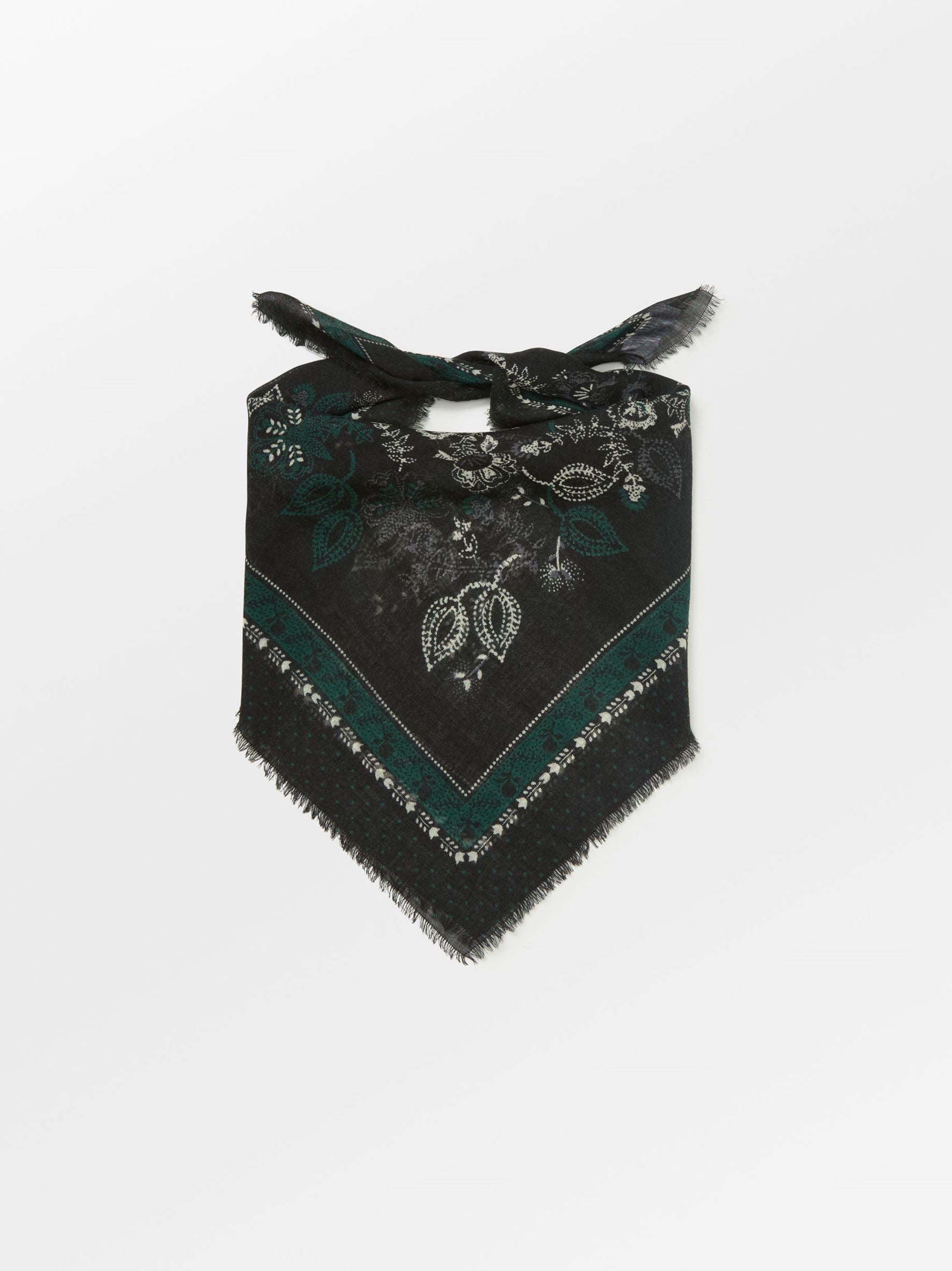 Becksöndergaard, Dotted Flora Woo Scarf - Black, scarves, scarves, scarves, scarves, scarves, black week, black week