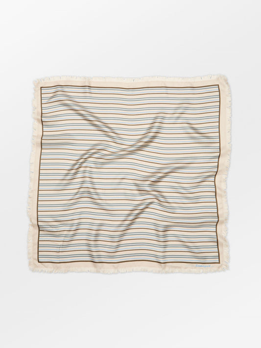 Becksöndergaard, Scallopia Striped Sia Scarf - Birch White, scarves, scarves, scarves, scarves