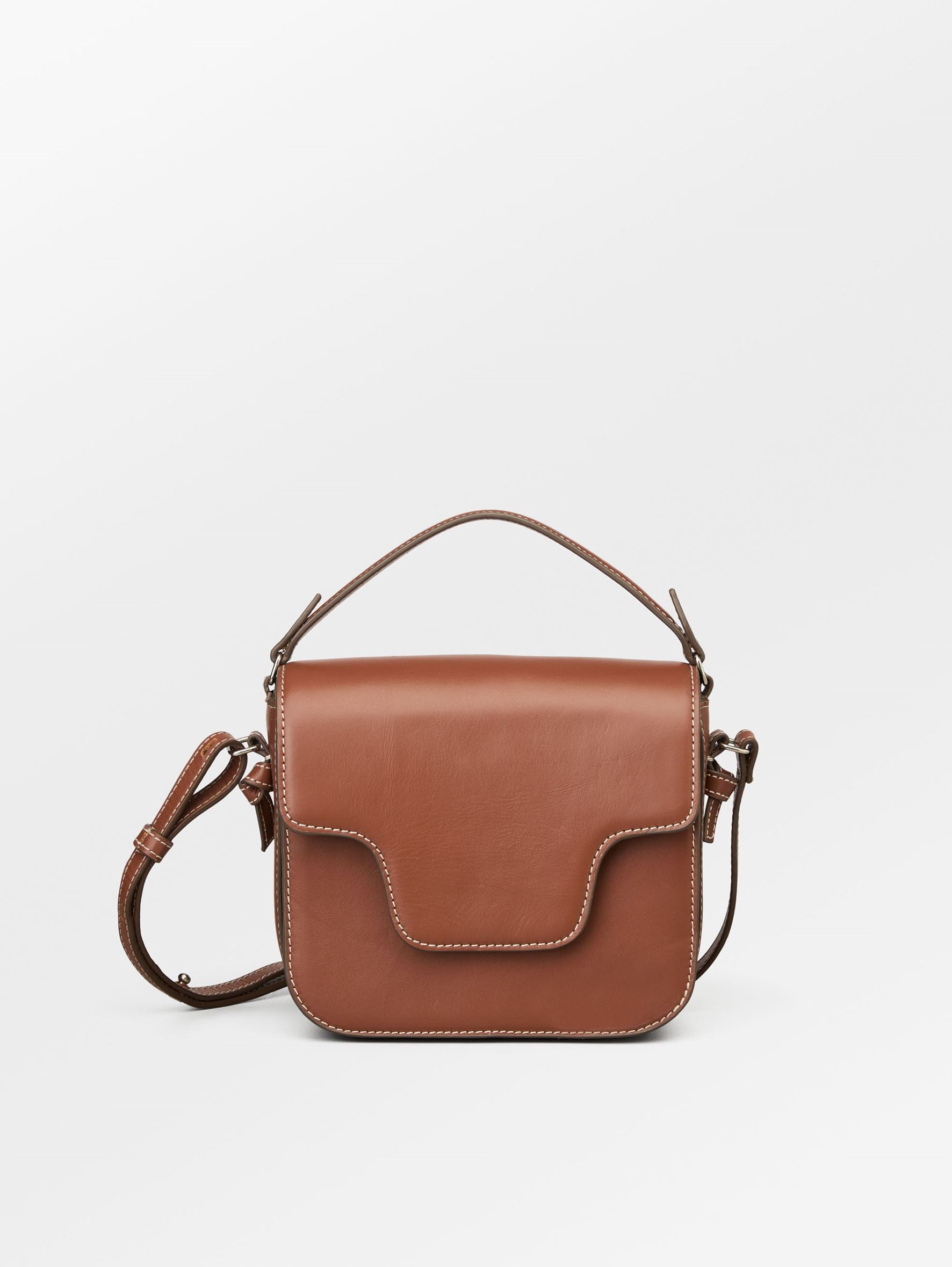 Glossy Iris Læder Crossbody Taske - Brun OneSize Becksöndergaard.dk   