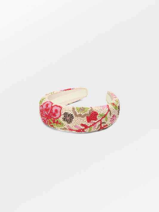 Becksöndergaard, Bromflora Wide Beaded Hairbrace - Birch White, accessories, archive, archive, accessories, black week, black week