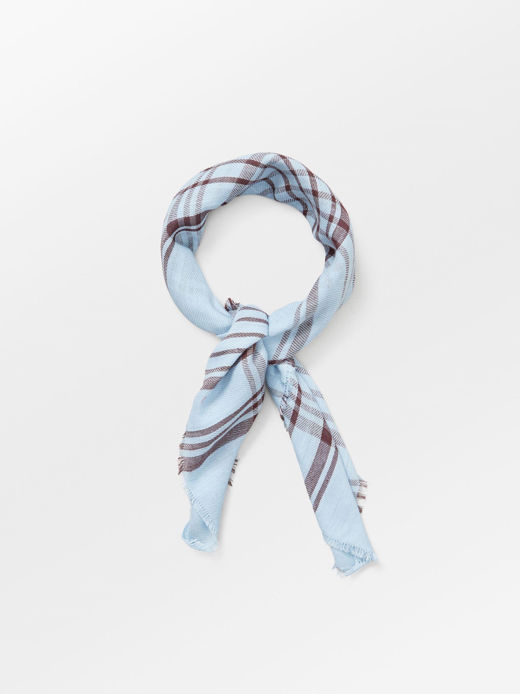 Becksöndergaard, Grid Cowea Scarf - Skyway Blue, winter accessories, winter accessories