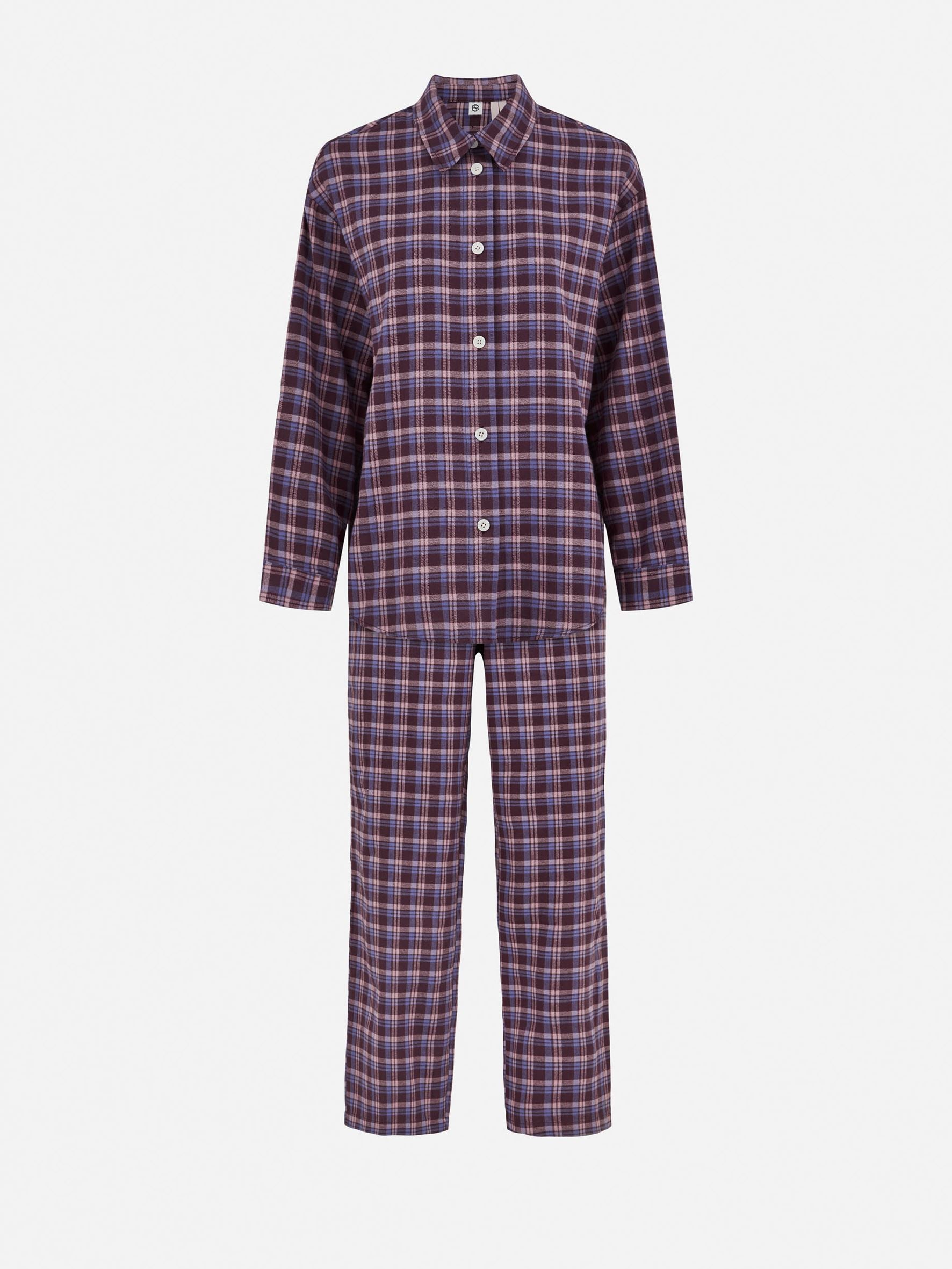 Flannel Pyjamas Set - Burgundy Clothing Becksöndergaard.dk