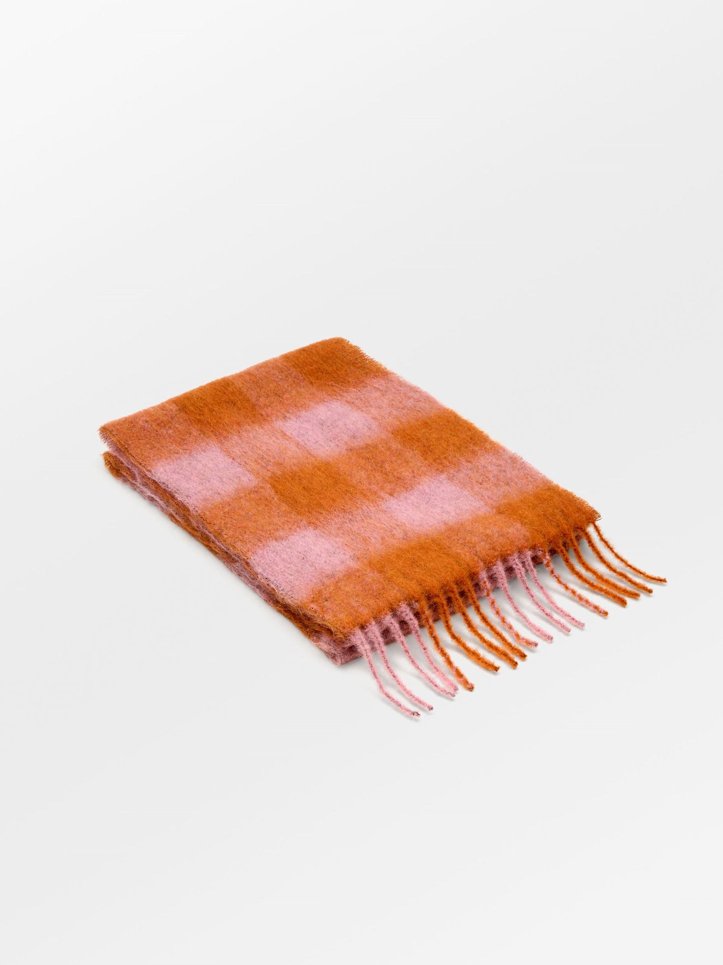 Becksöndergaard, Check Mincho Scarf - Orange, archive, archive, winter accessories, winter accessories
