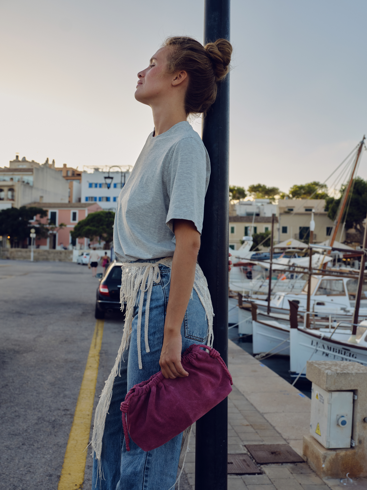 Becksöndergaard, Suede Rumi Bag - Malaga Pink, onesize