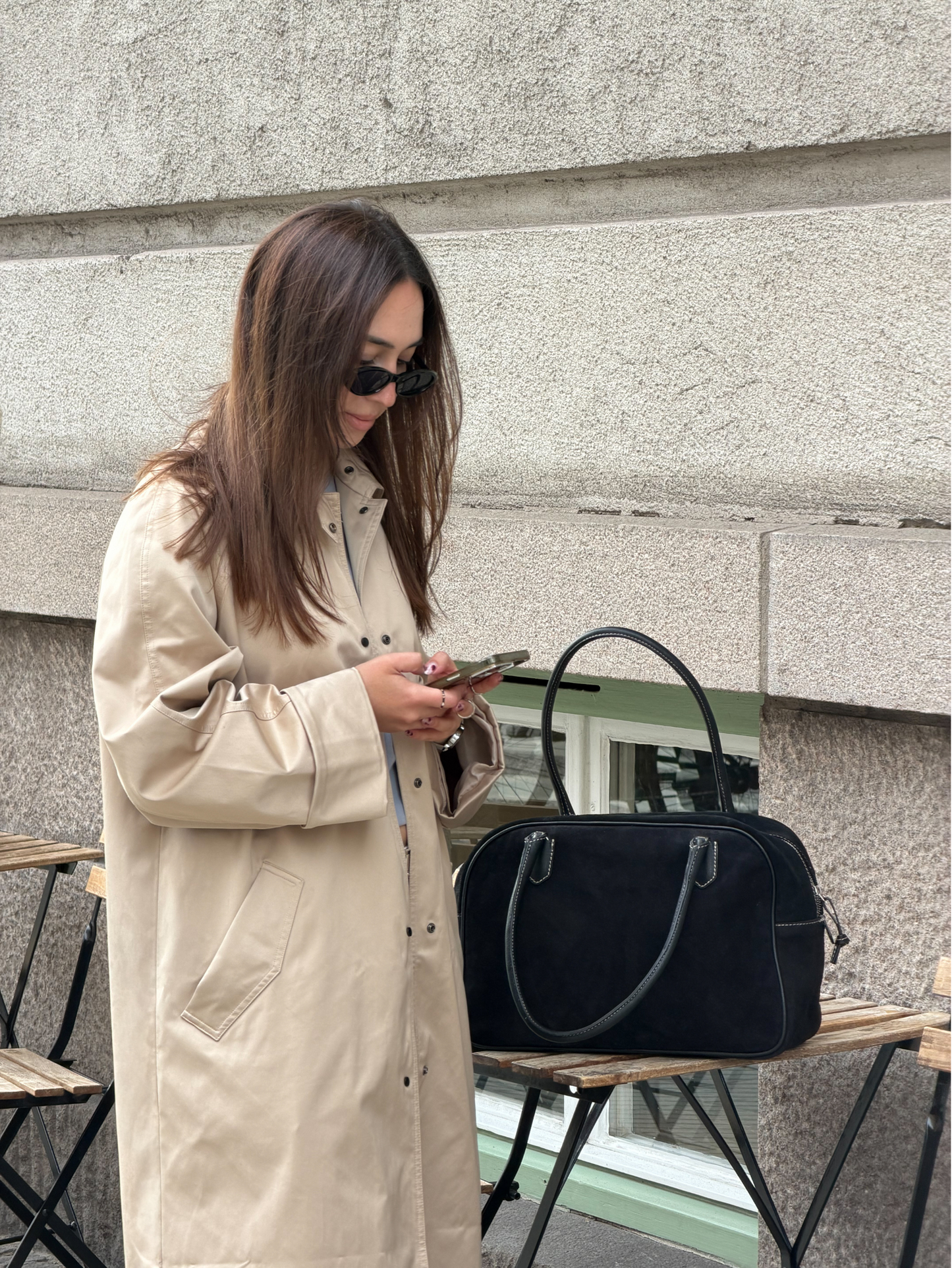 Becksöndergaard, Suede Bailie Bag - Black, bags, bags, bags