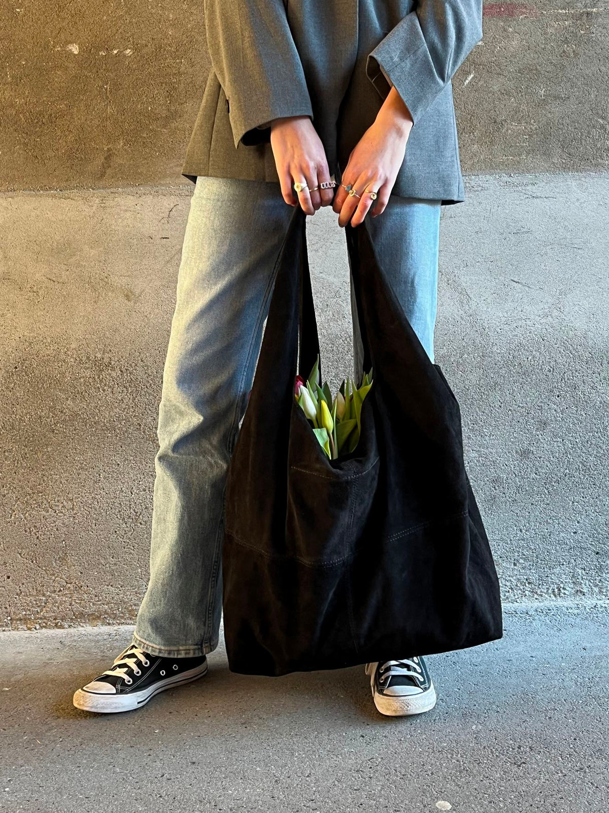 Suede Dalliea Shopper - Sort OneSize Becksöndergaard.dk