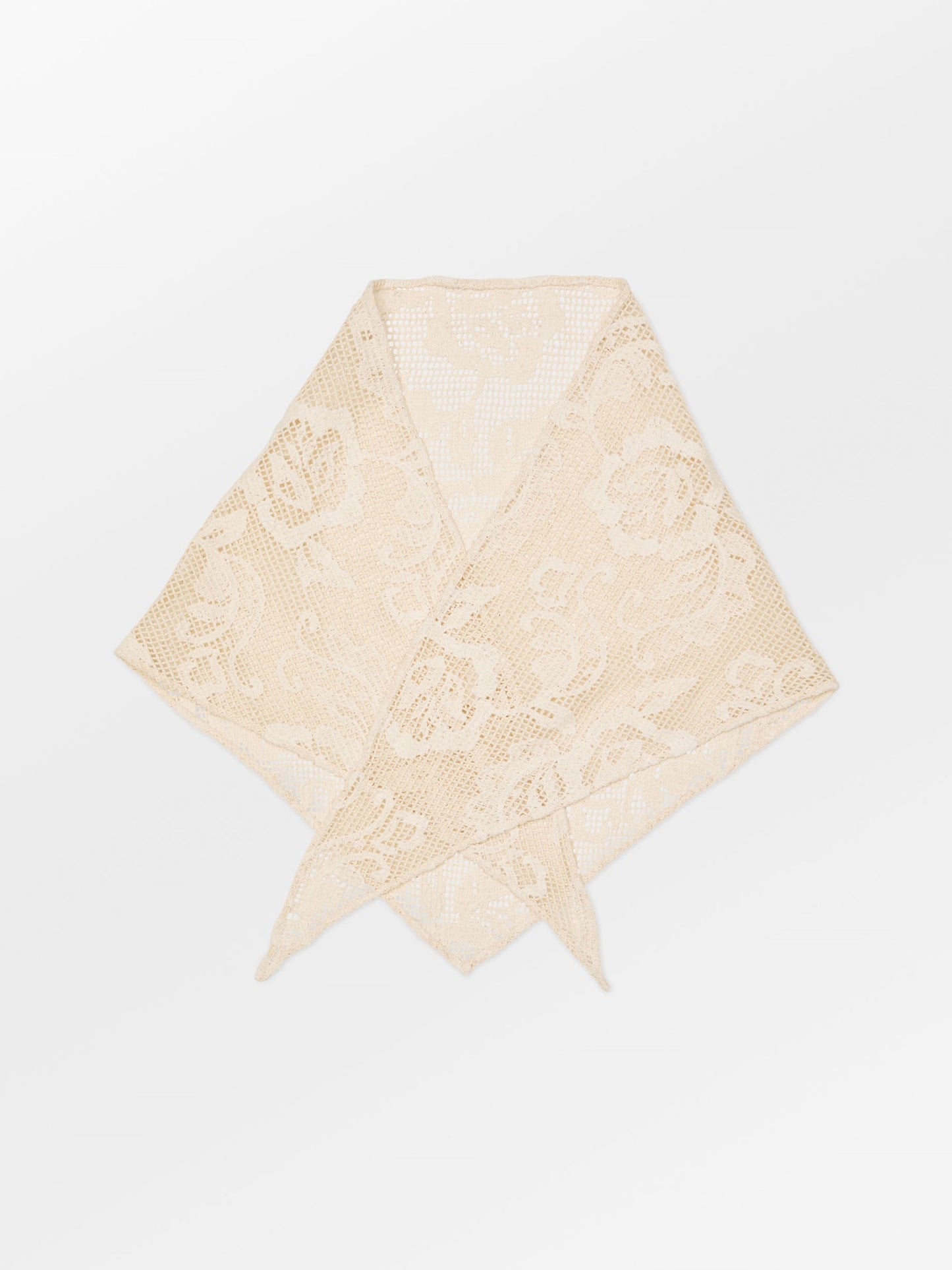 Becksöndergaard, Croflora Triangle Scarf - Birch White, scarves, scarves