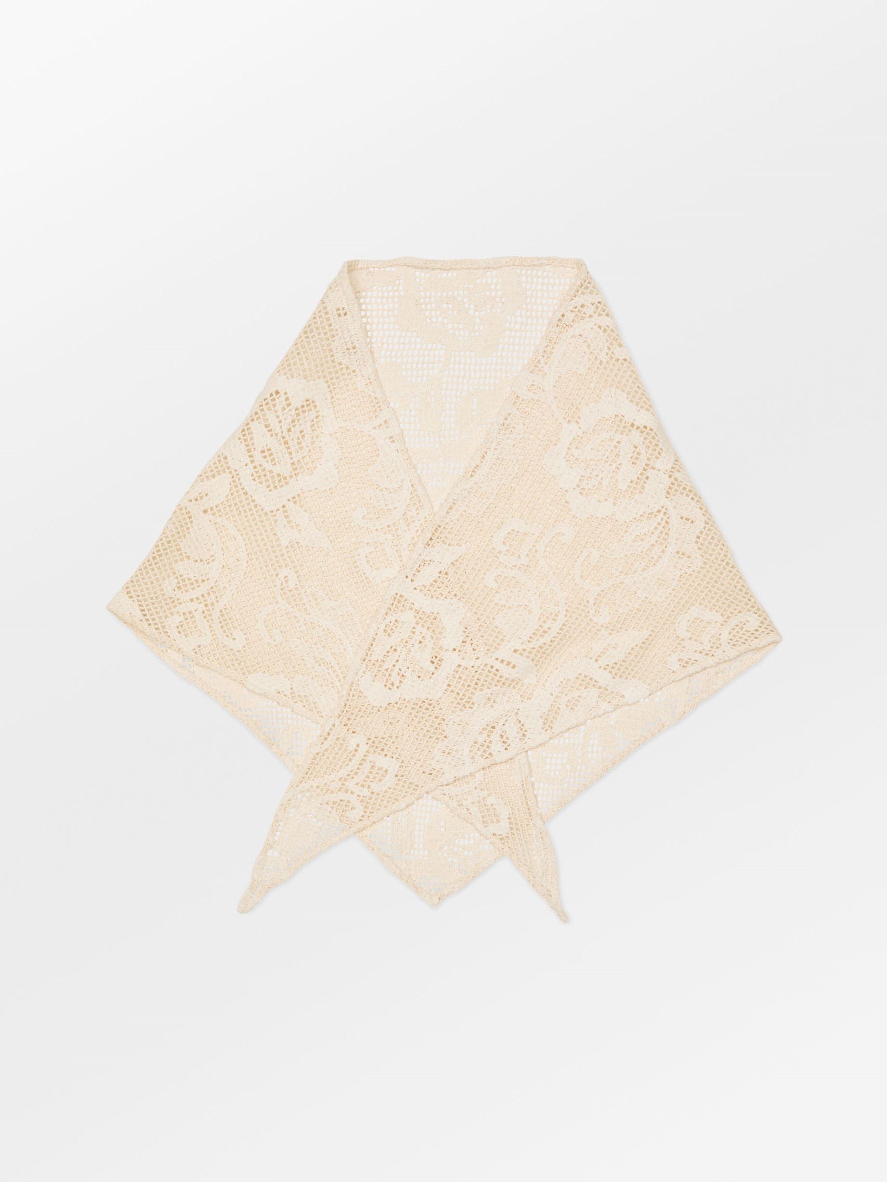 Becksöndergaard, Croflora Triangle Scarf - Birch White, scarves, scarves