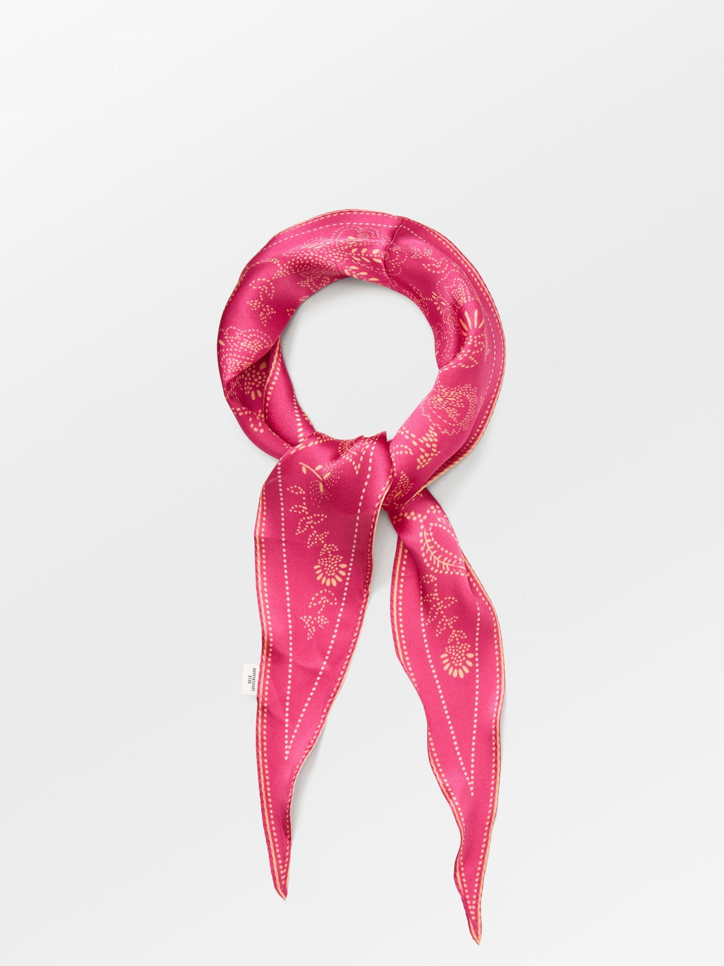 Becksöndergaard, Dotted Flora Diamond Scarf - Carmine Pink, scarves, scarves, scarves, scarves, gifts, black week, black week