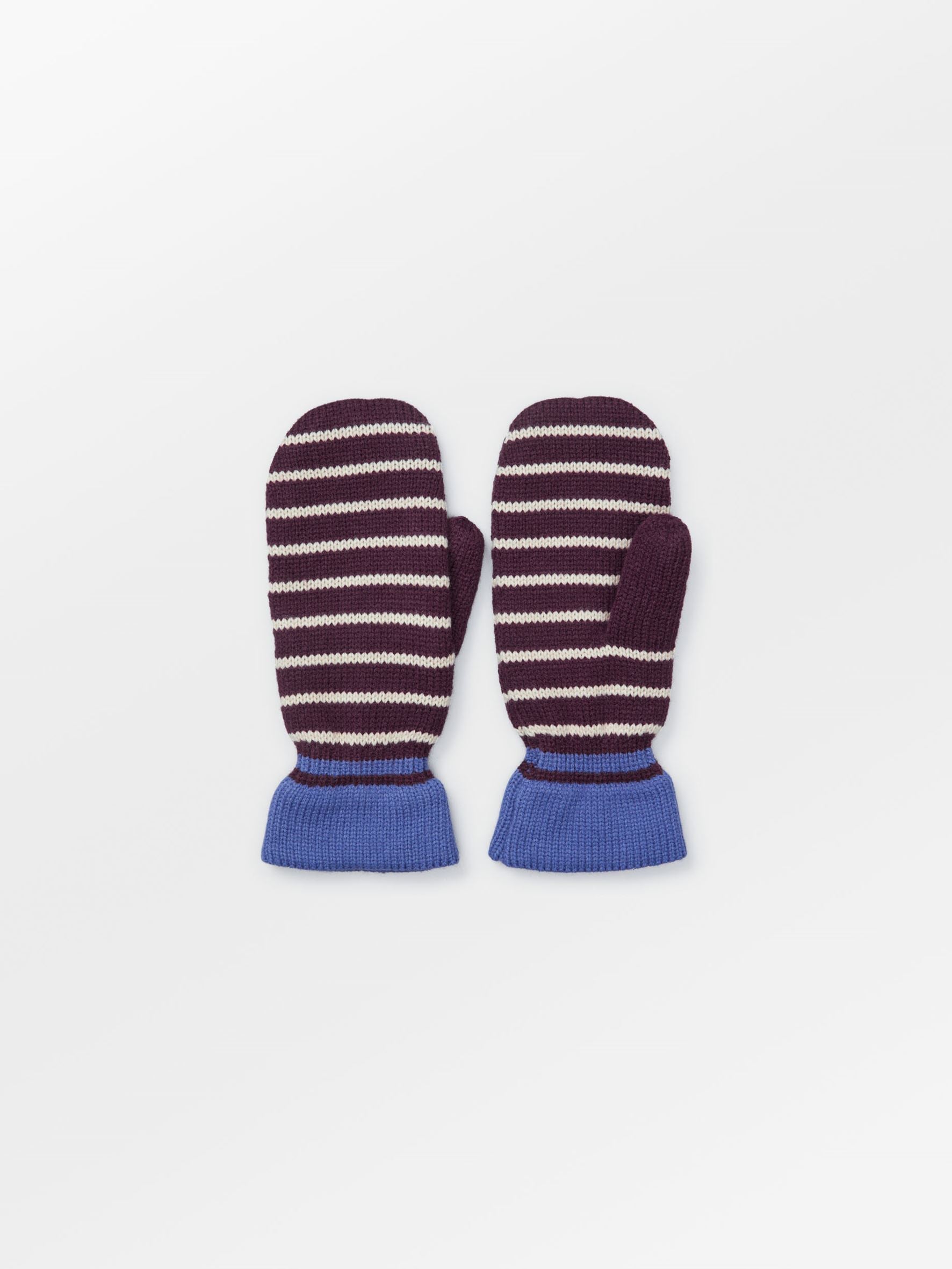 Thin Striped Emerald Mittens Clothing Becksöndergaard.dk