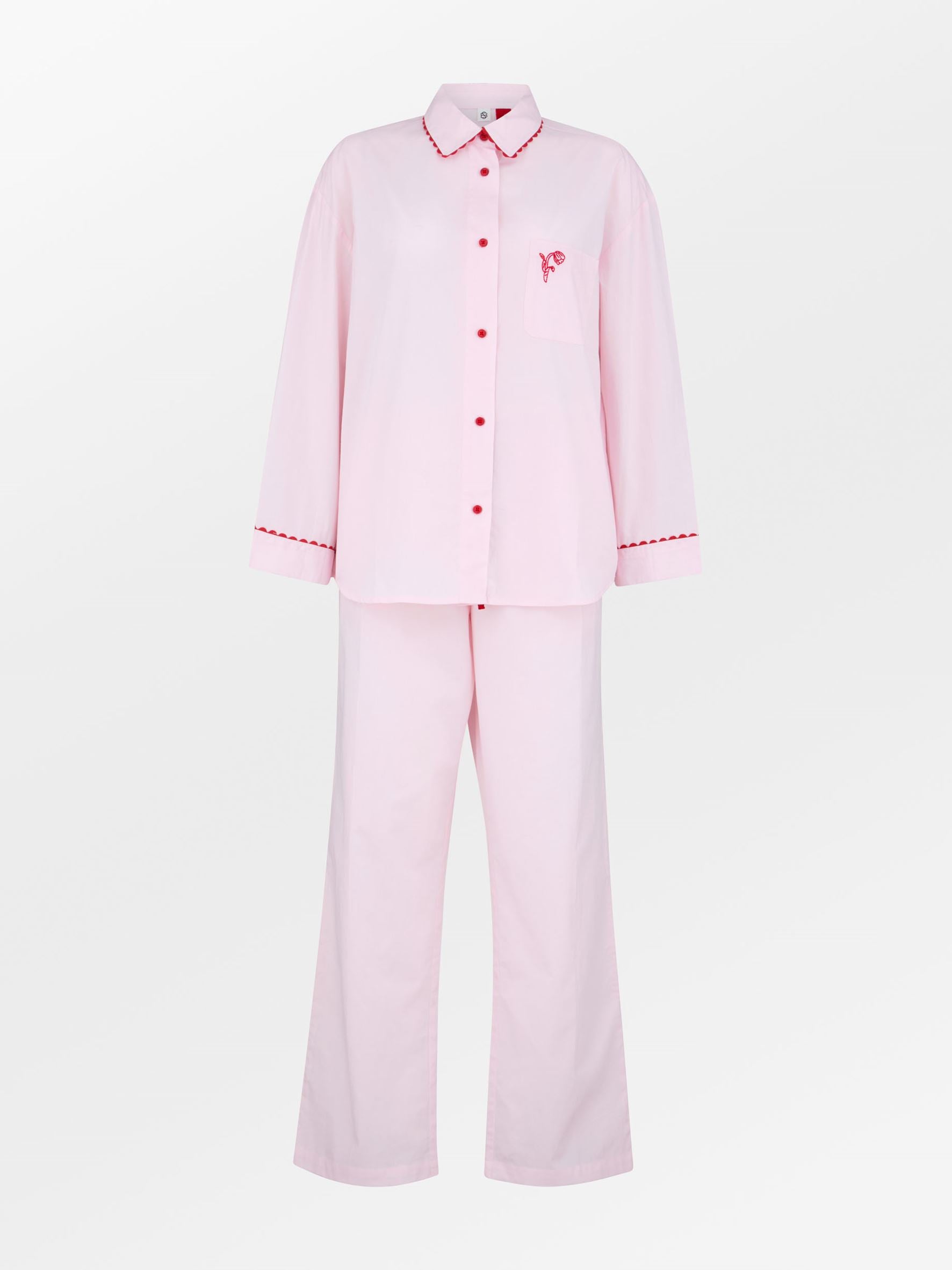 Becksöndergaard, Scallop Pyjamas Shirt - Pale Lilac Pink, homewear, homewear