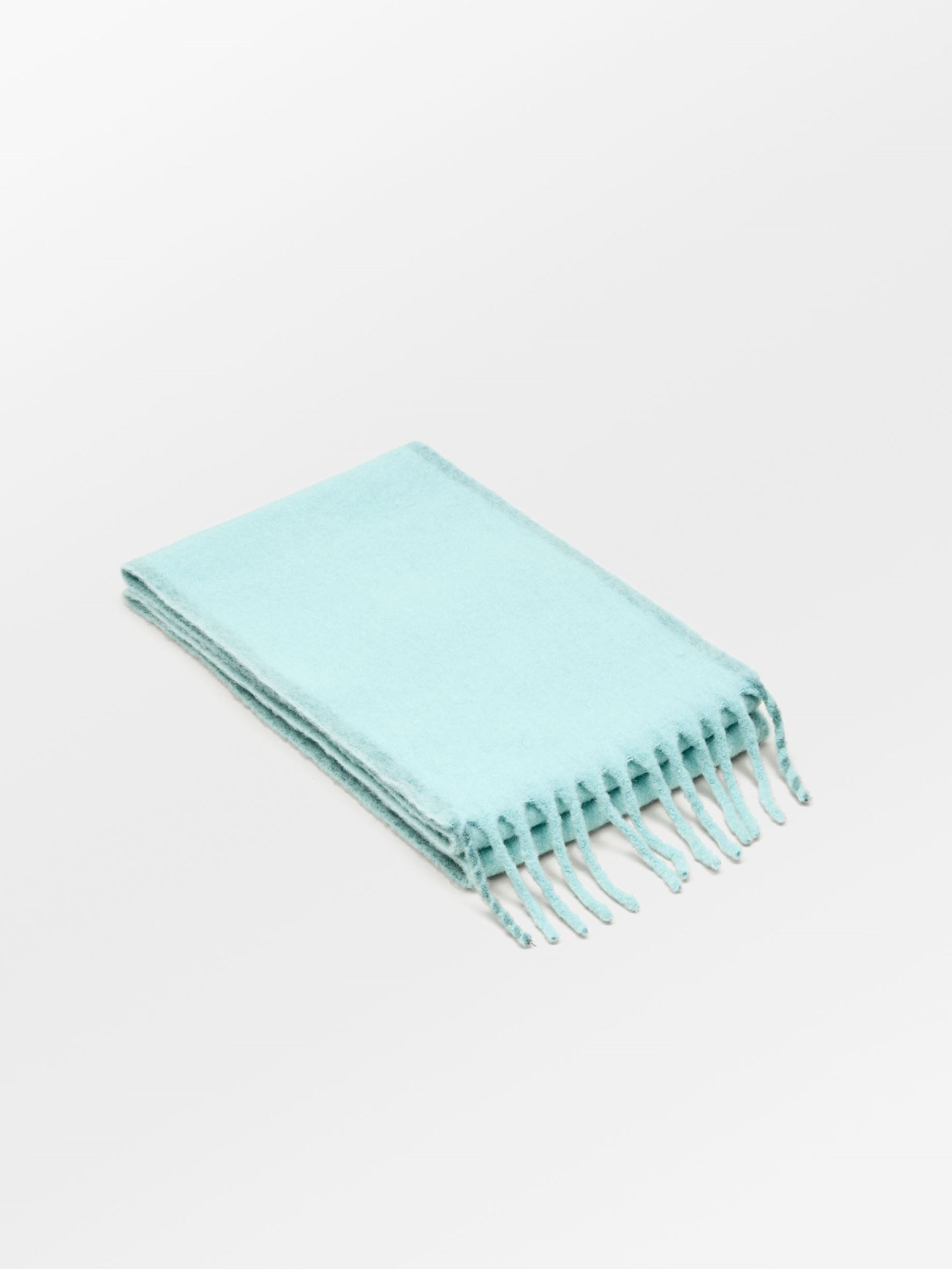 Solid Yuta Scarf - Turquoise OneSize Becksöndergaard.dk