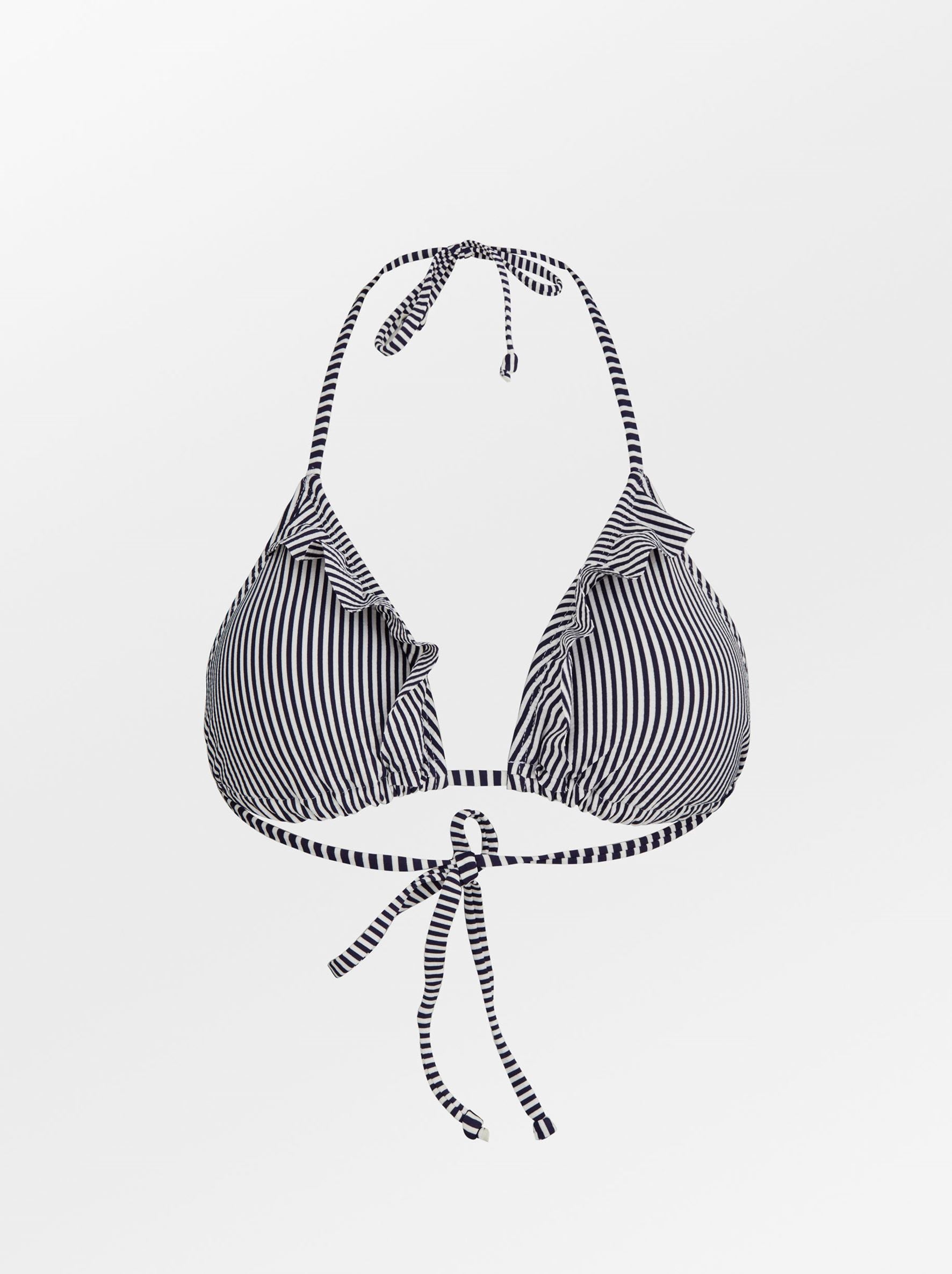 Striba Bel Frill Bikini Top - Maritime Blue Clothing Becksöndergaard.dk