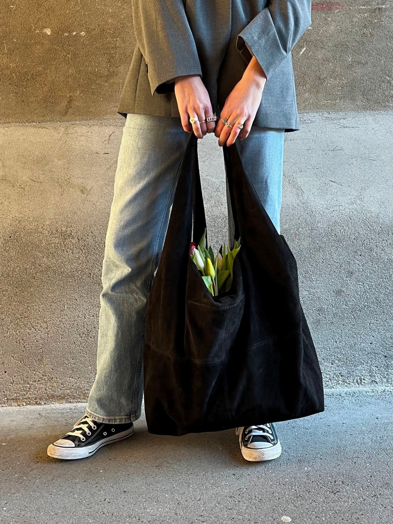 Suede Dalliea Shopper - Sort OneSize Becksöndergaard.dk
