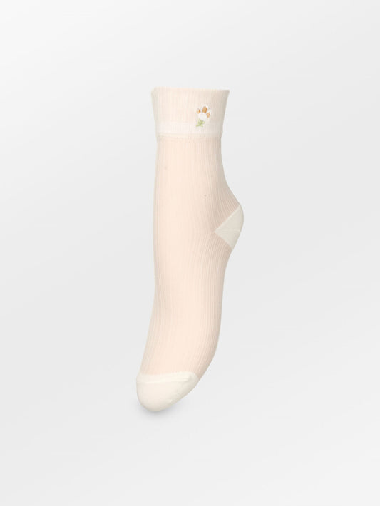 Floral Sheer Sock Socks Becksöndergaard.dk