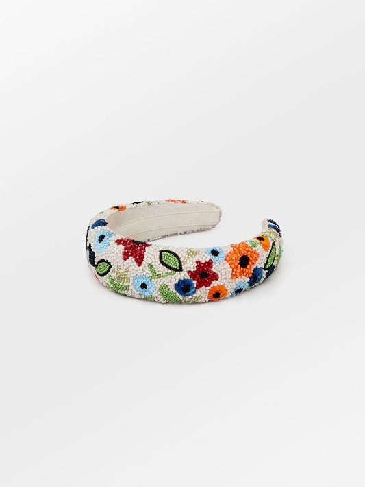 Becksöndergaard, Anemona Wide Beaded Hairbrace - White, accessories, accessories, archive, archive, accessories, archive, noos, black week, black week, noos