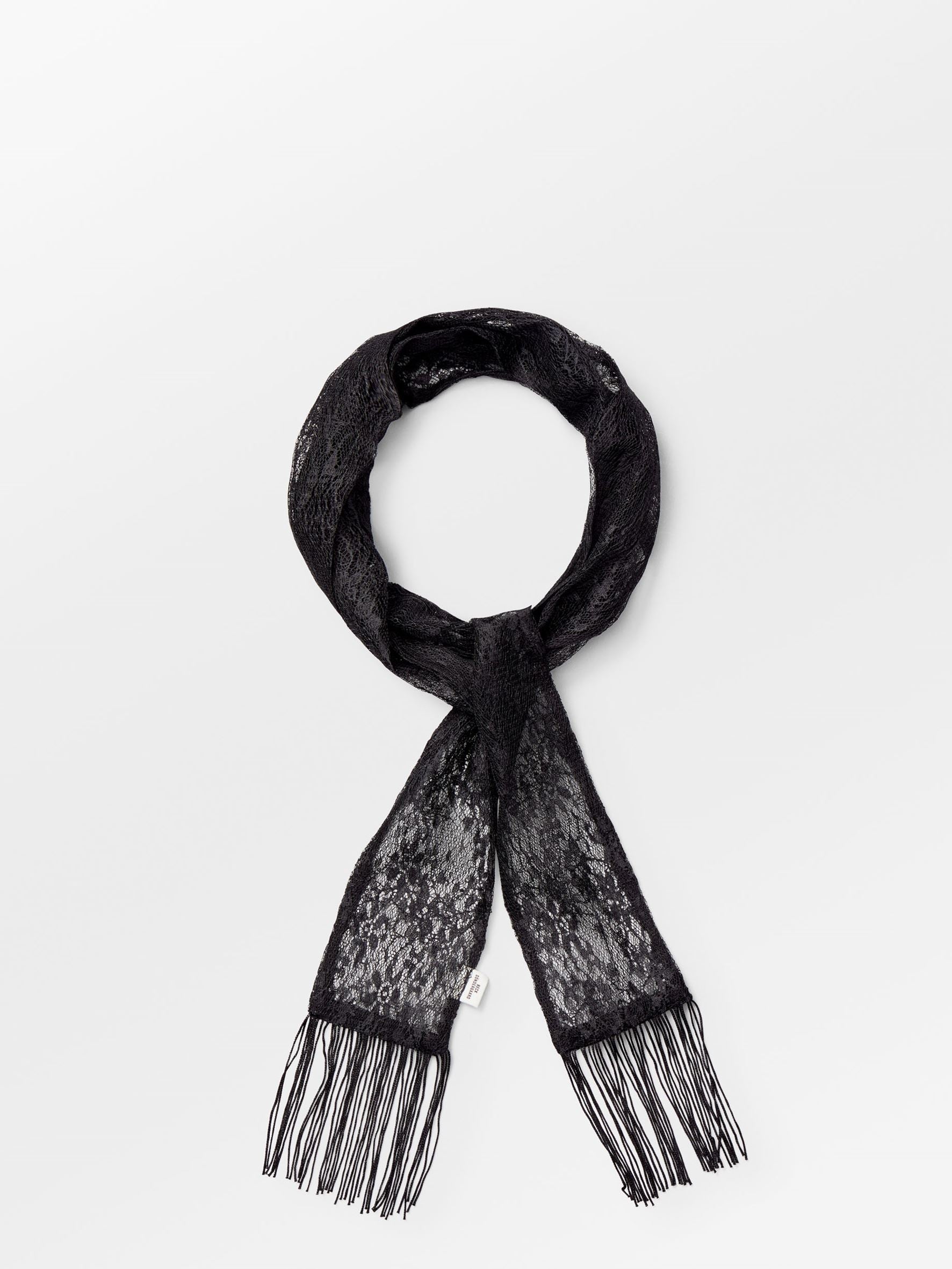 Becksöndergaard, Lacia Lace Scarf - Black, scarves, party, scarves, gifts, gifts, black week, black week, party