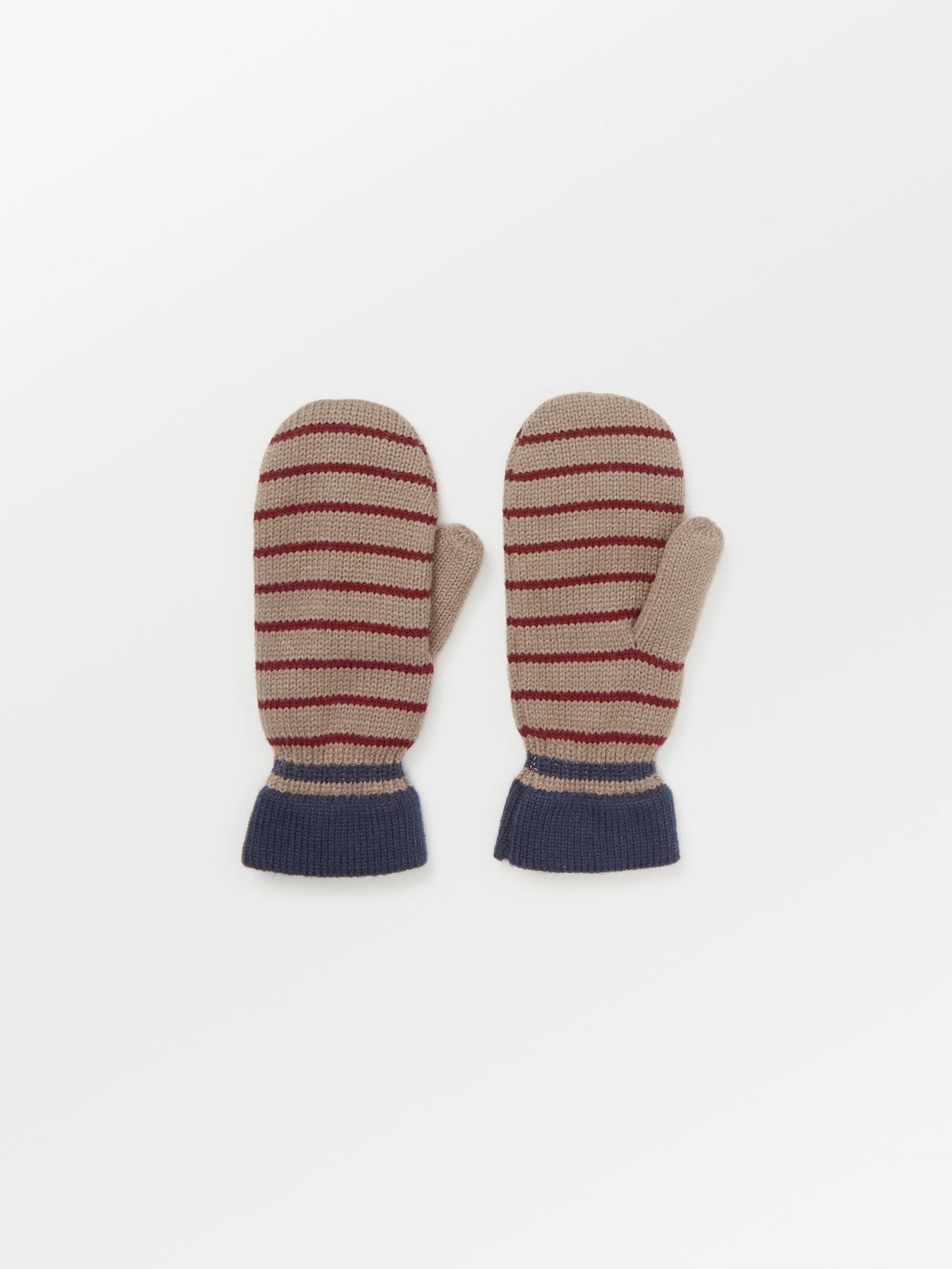 Thin Striped Emerald Mittens Clothing Becksöndergaard.dk