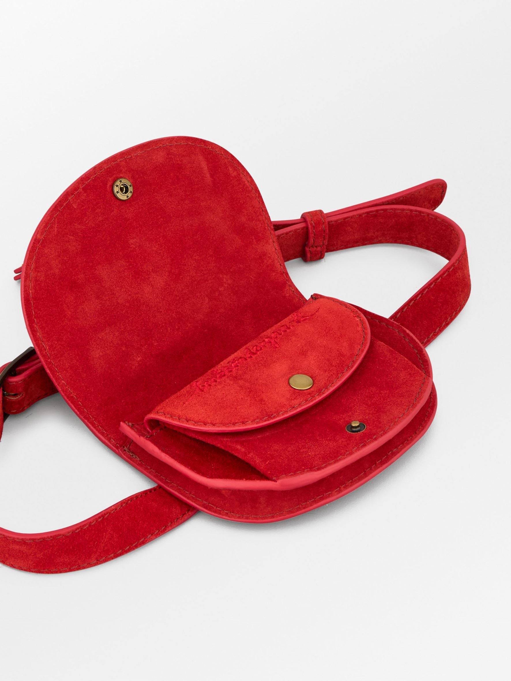 Becksöndergaard, Suede Belt Bag - Adrenaline Red, bags, sale, sale, bags, bags, bags, gifts, black week, black week, black week