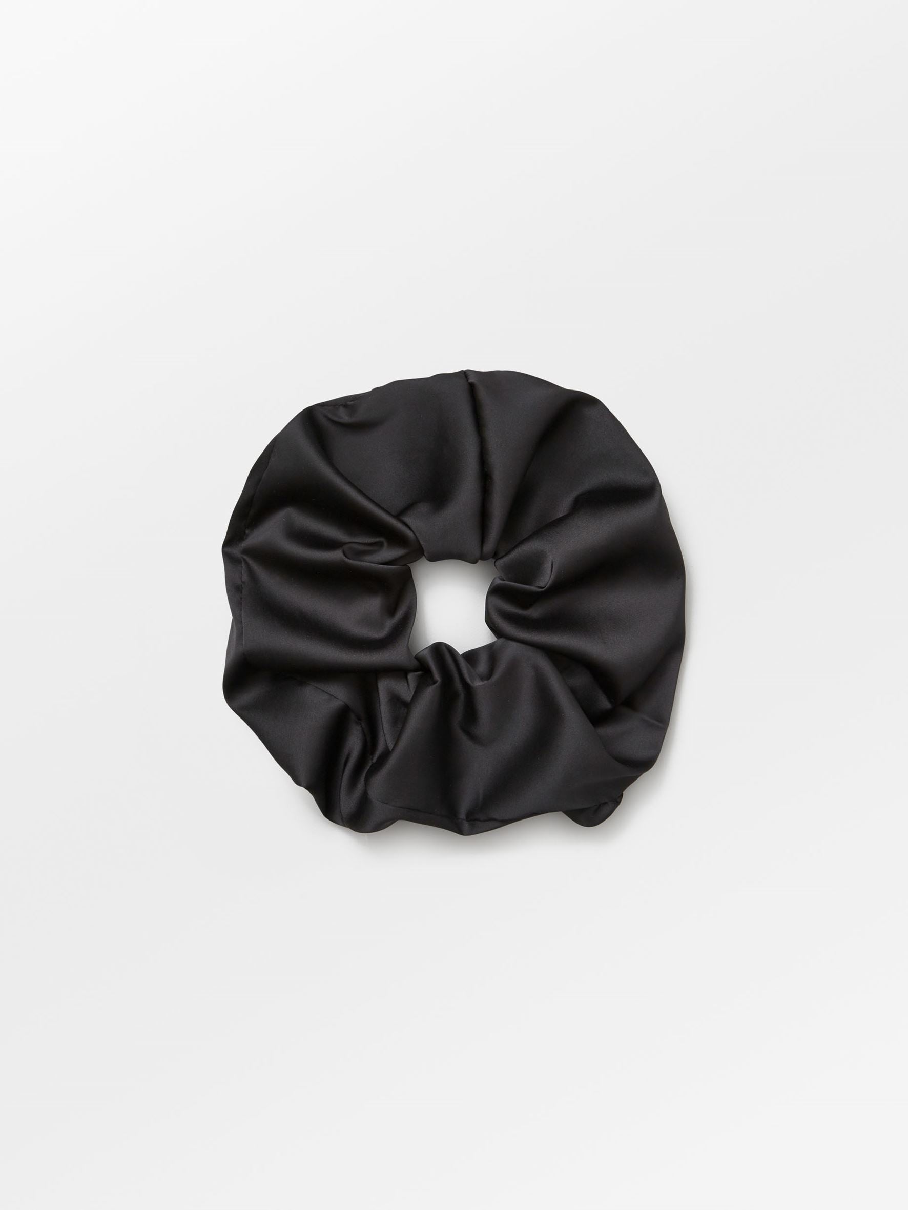 Solid Big Scrunchie - Sort OneSize Becksöndergaard.dk   