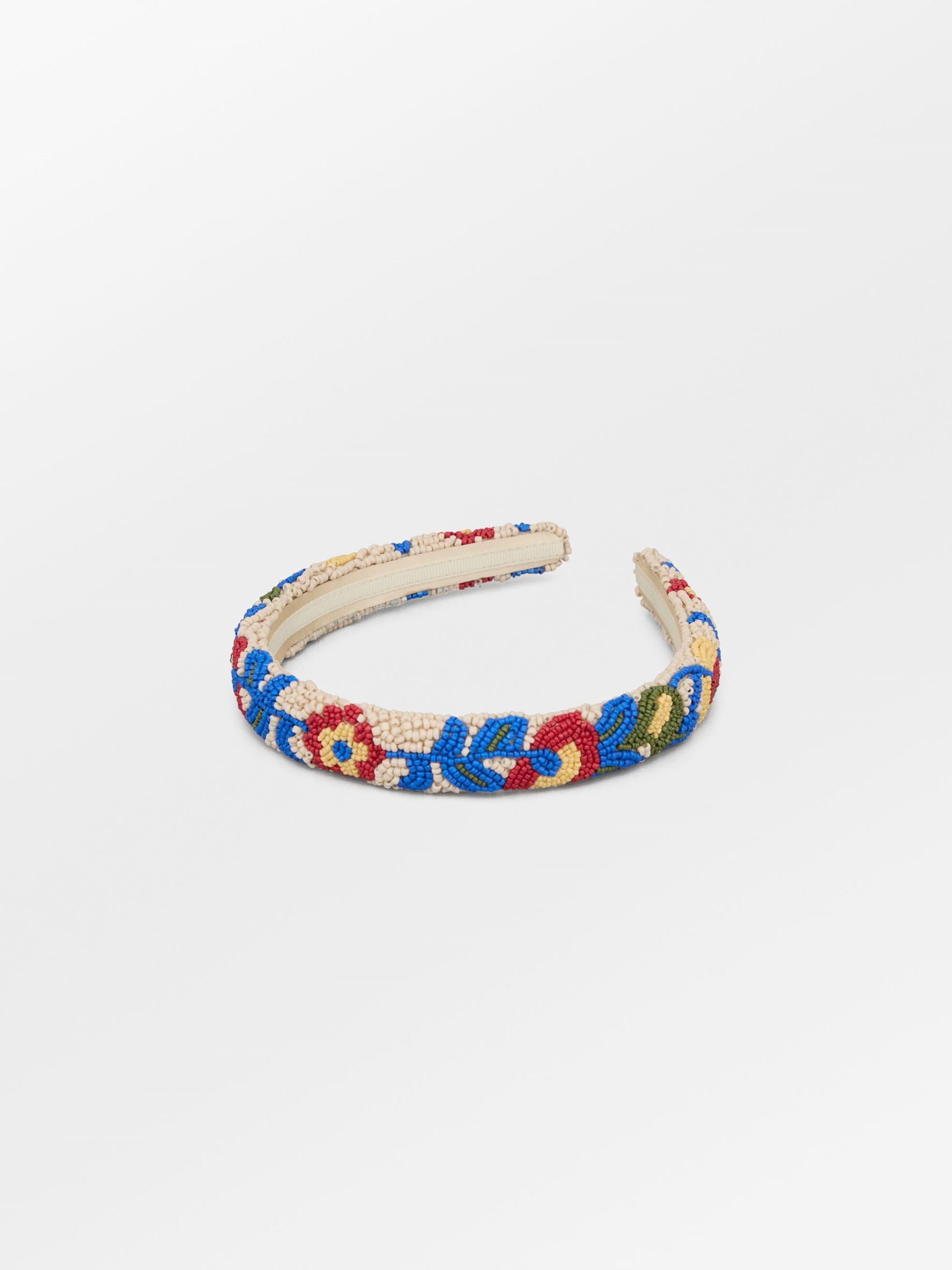 Becksöndergaard, Asflora Multi Slim Beaded Hairbrace - Birch White, accessories, accessories